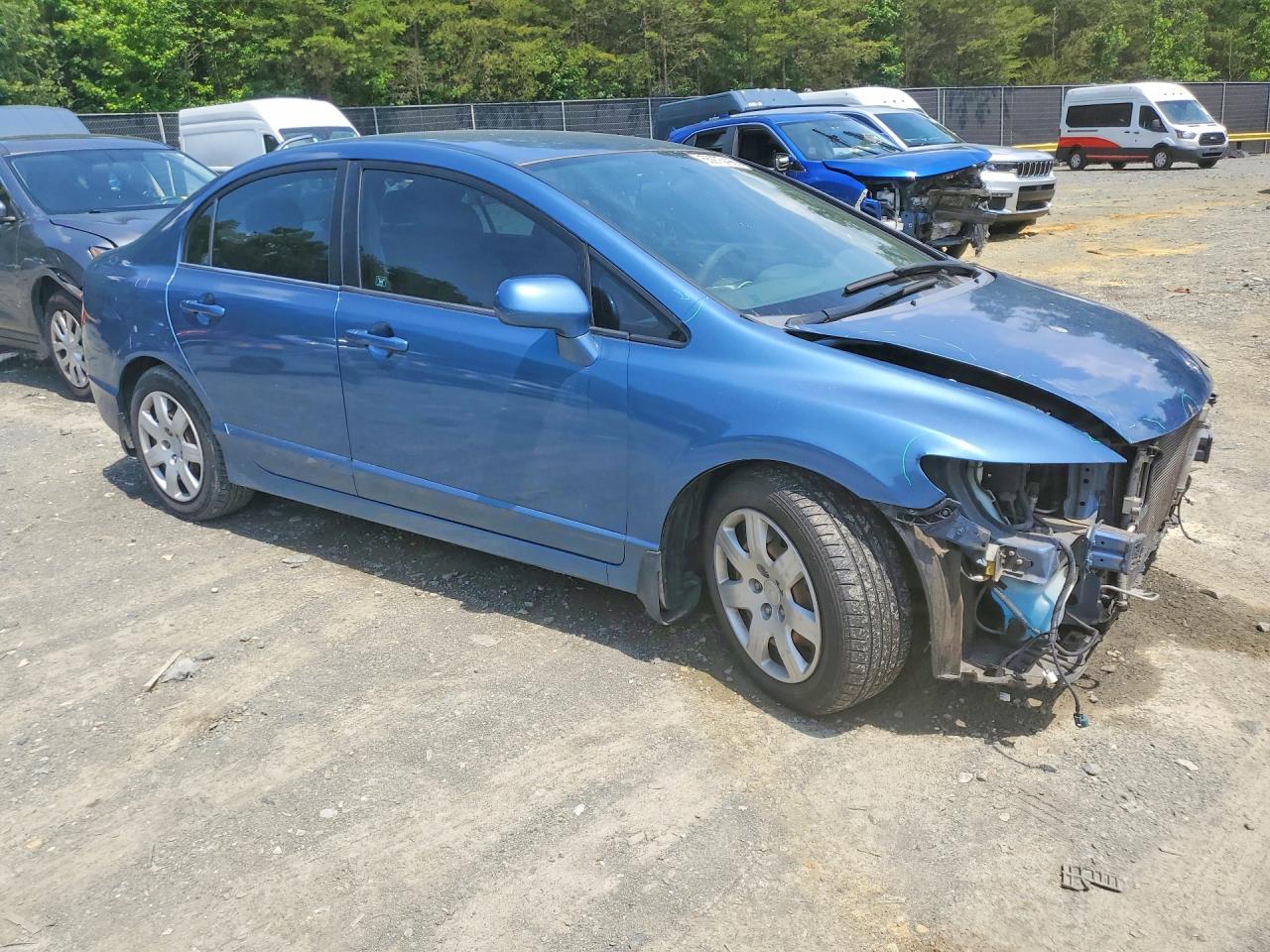 2007 Honda Civic Lx Blue vin: 1HGFA16557L012235