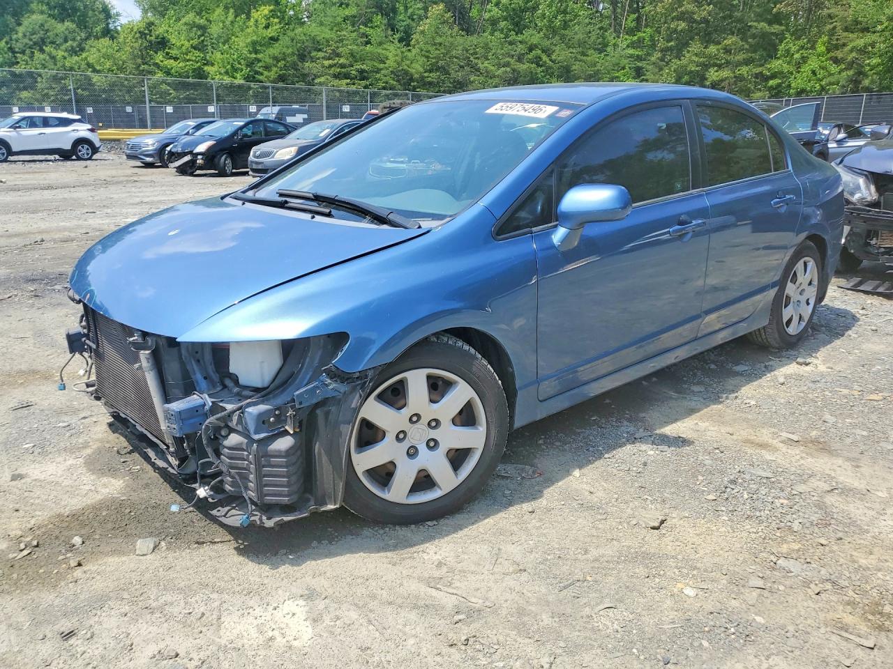 2007 Honda Civic Lx Blue vin: 1HGFA16557L012235