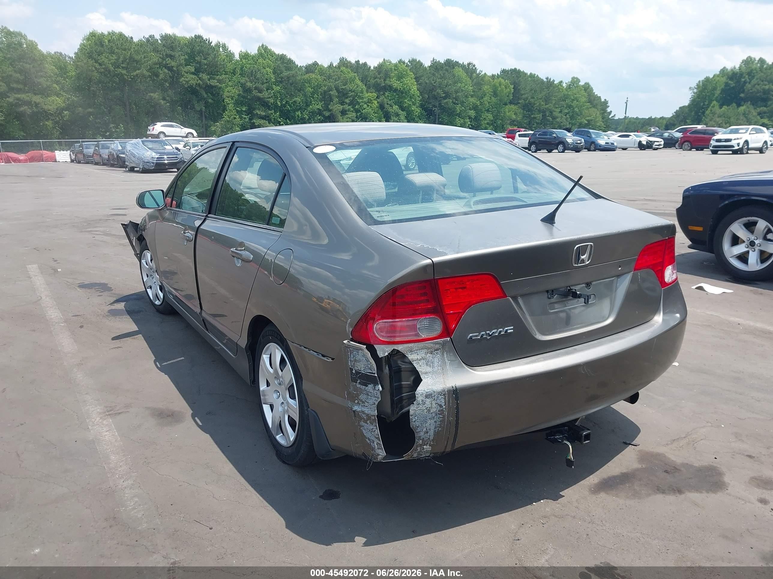 2007 Honda Civic Lx Gray vin: 1HGFA16557L019704