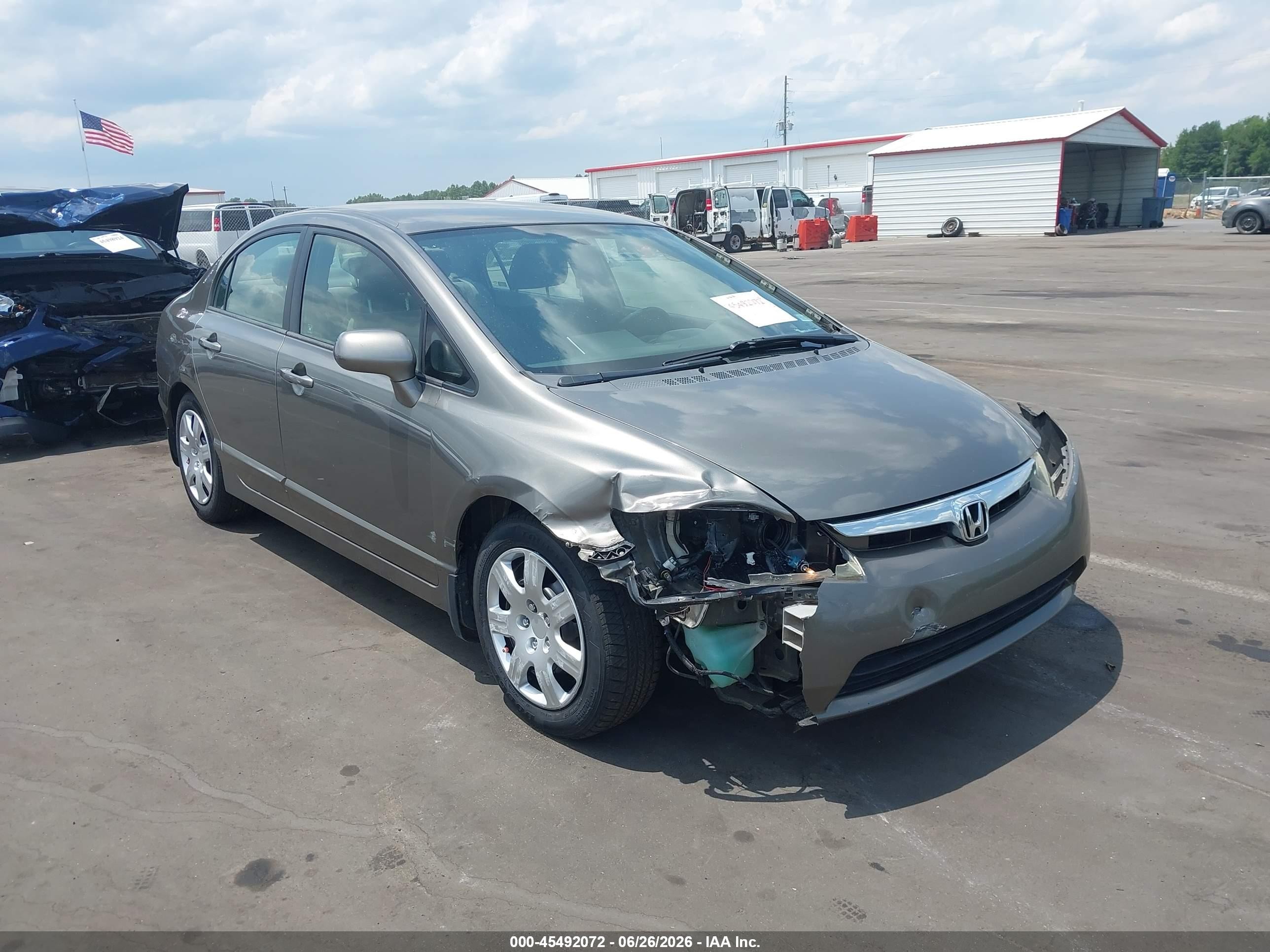 2007 Honda Civic Lx Gray vin: 1HGFA16557L019704
