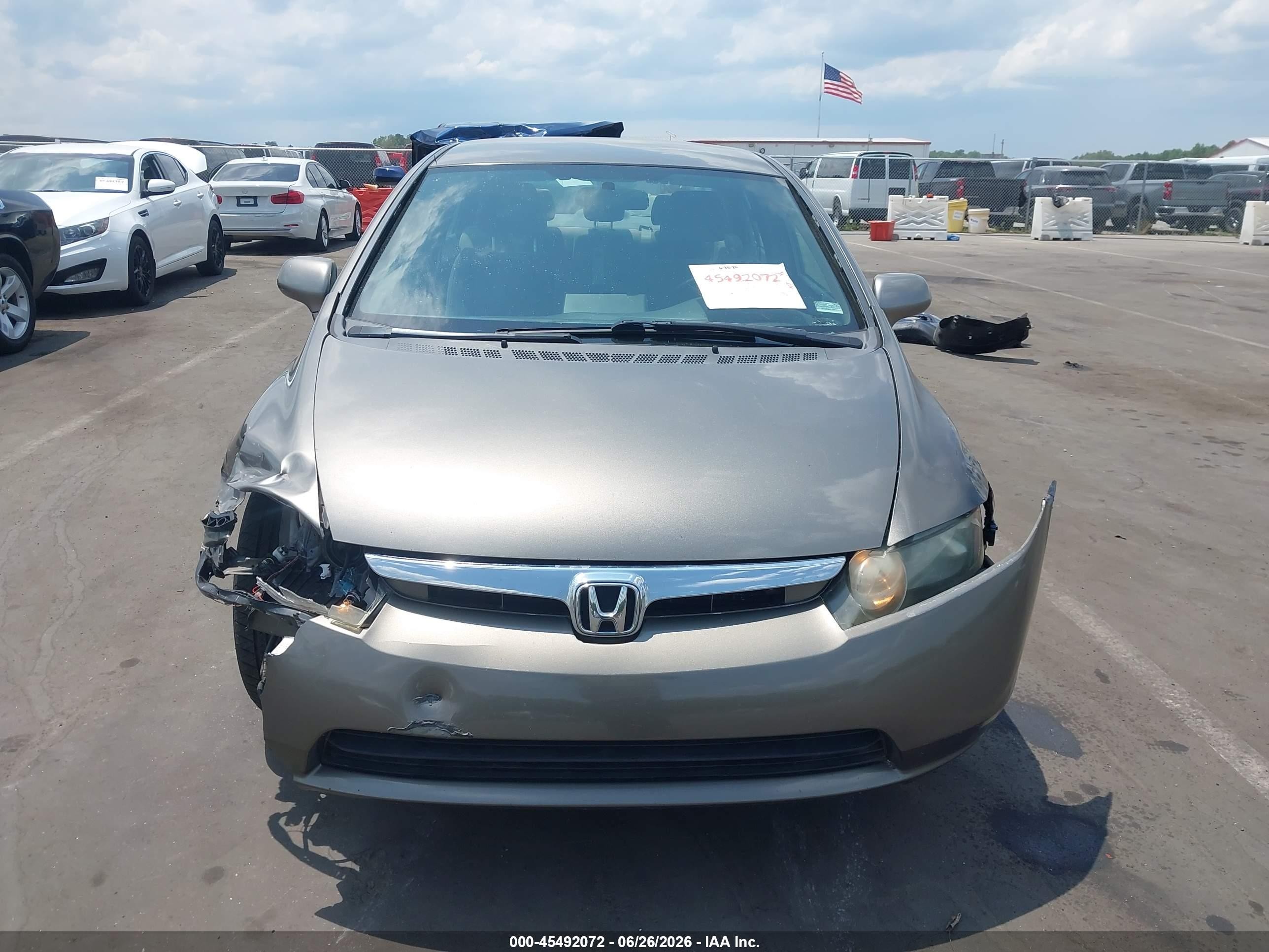 2007 Honda Civic Lx Gray vin: 1HGFA16557L019704