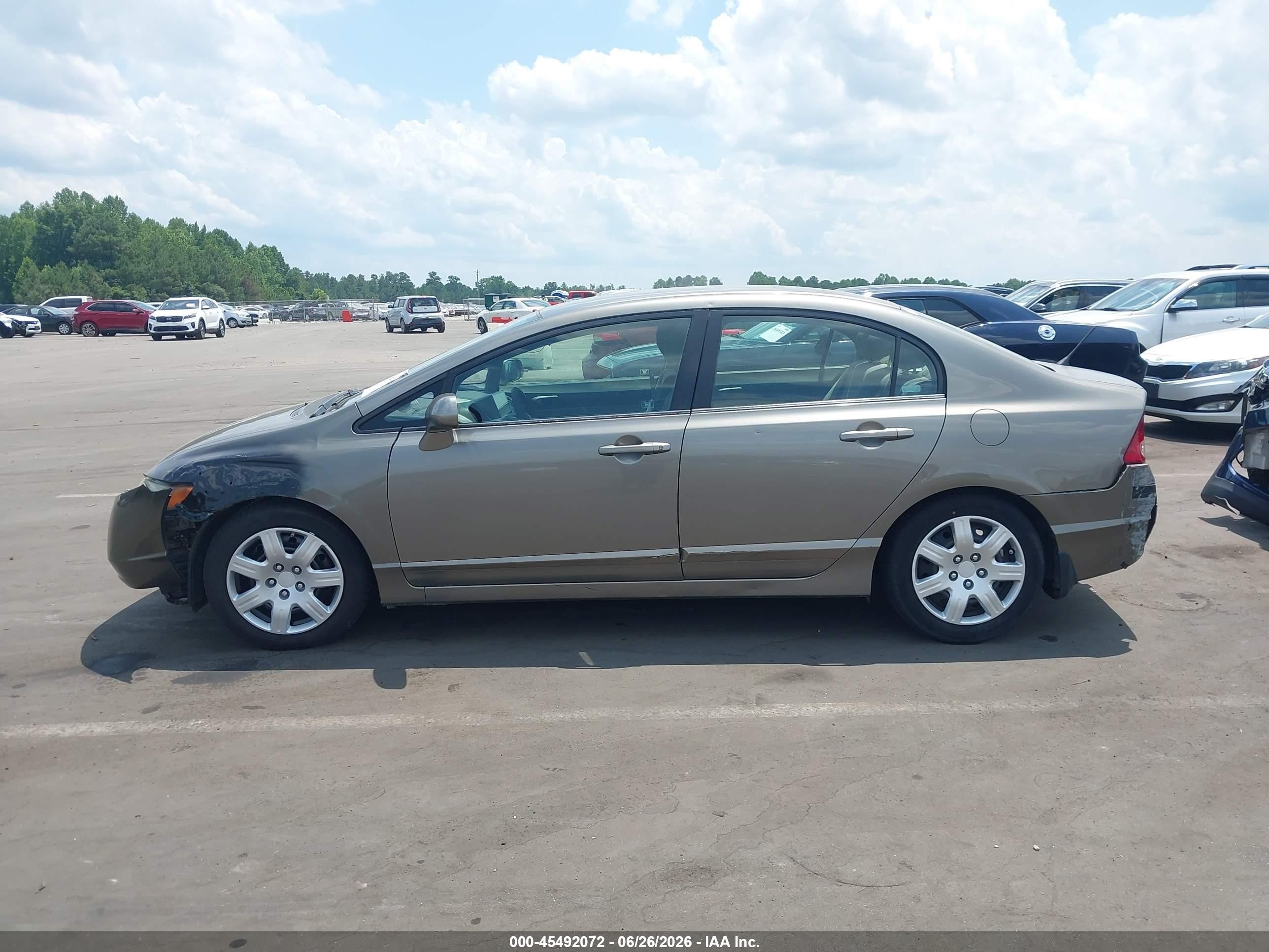 2007 Honda Civic Lx Gray vin: 1HGFA16557L019704