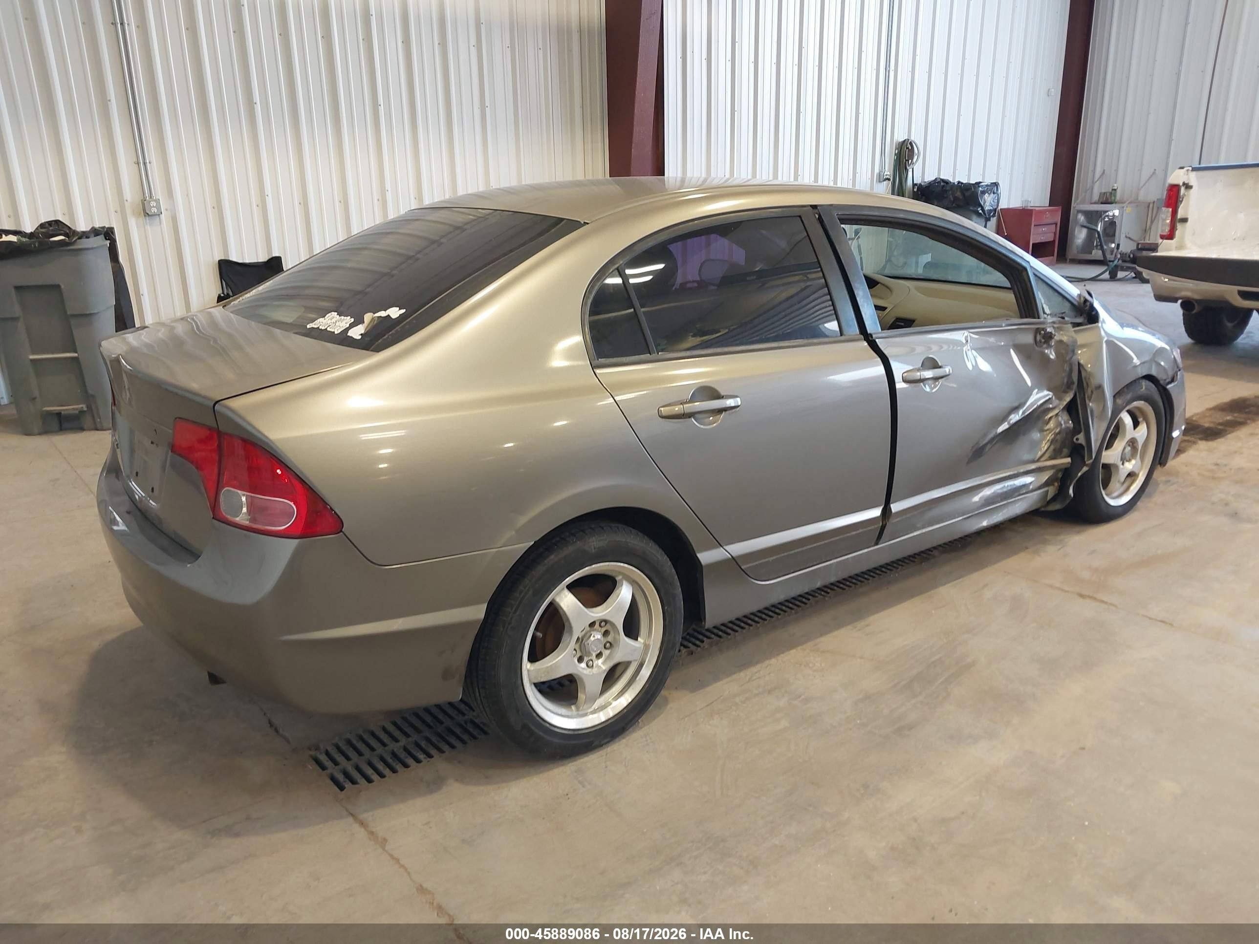 2007 Honda Civic Lx Beige vin: 1HGFA16557L020853