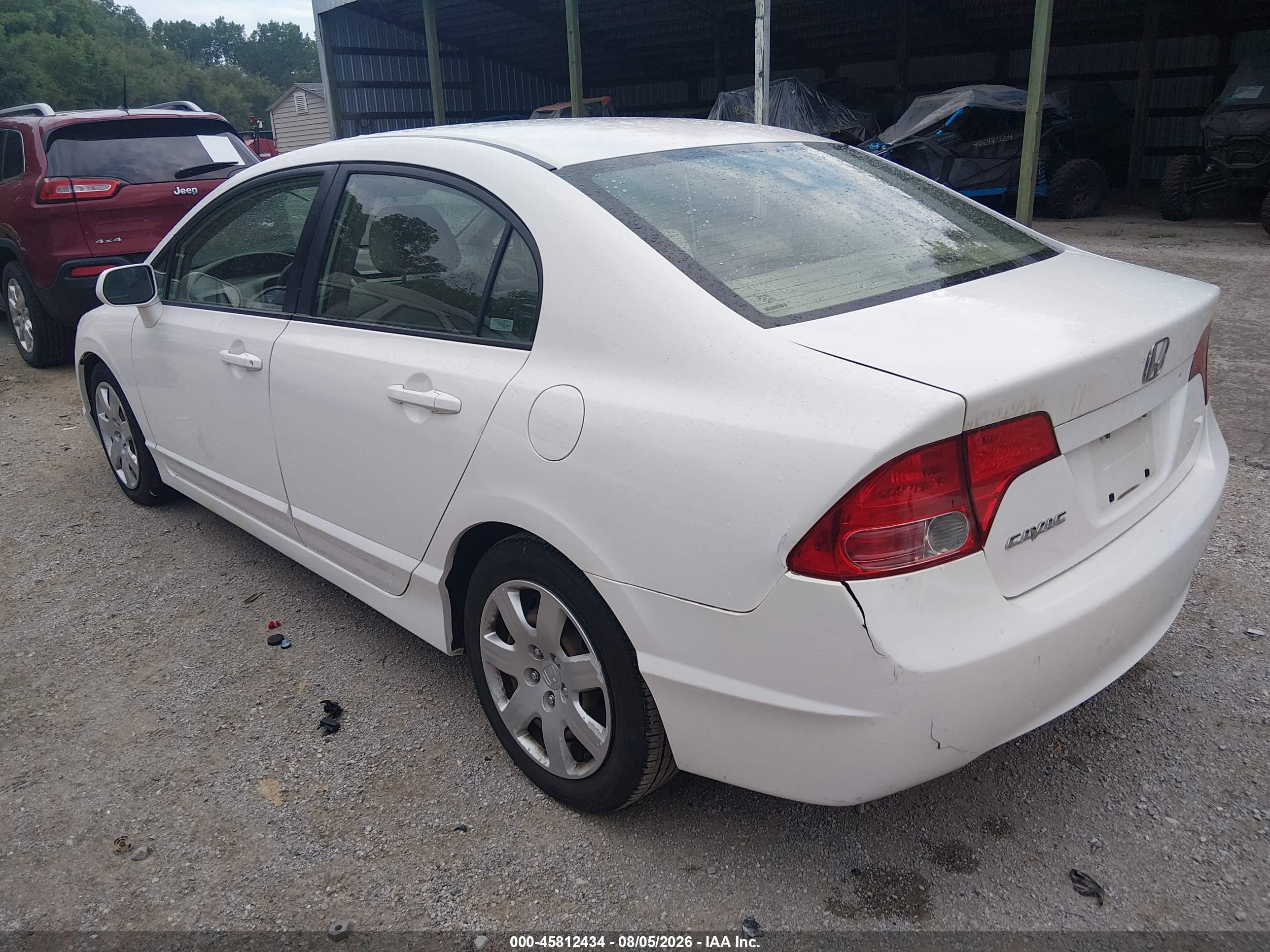 2007 Honda Civic Lx White vin: 1HGFA16557L028838