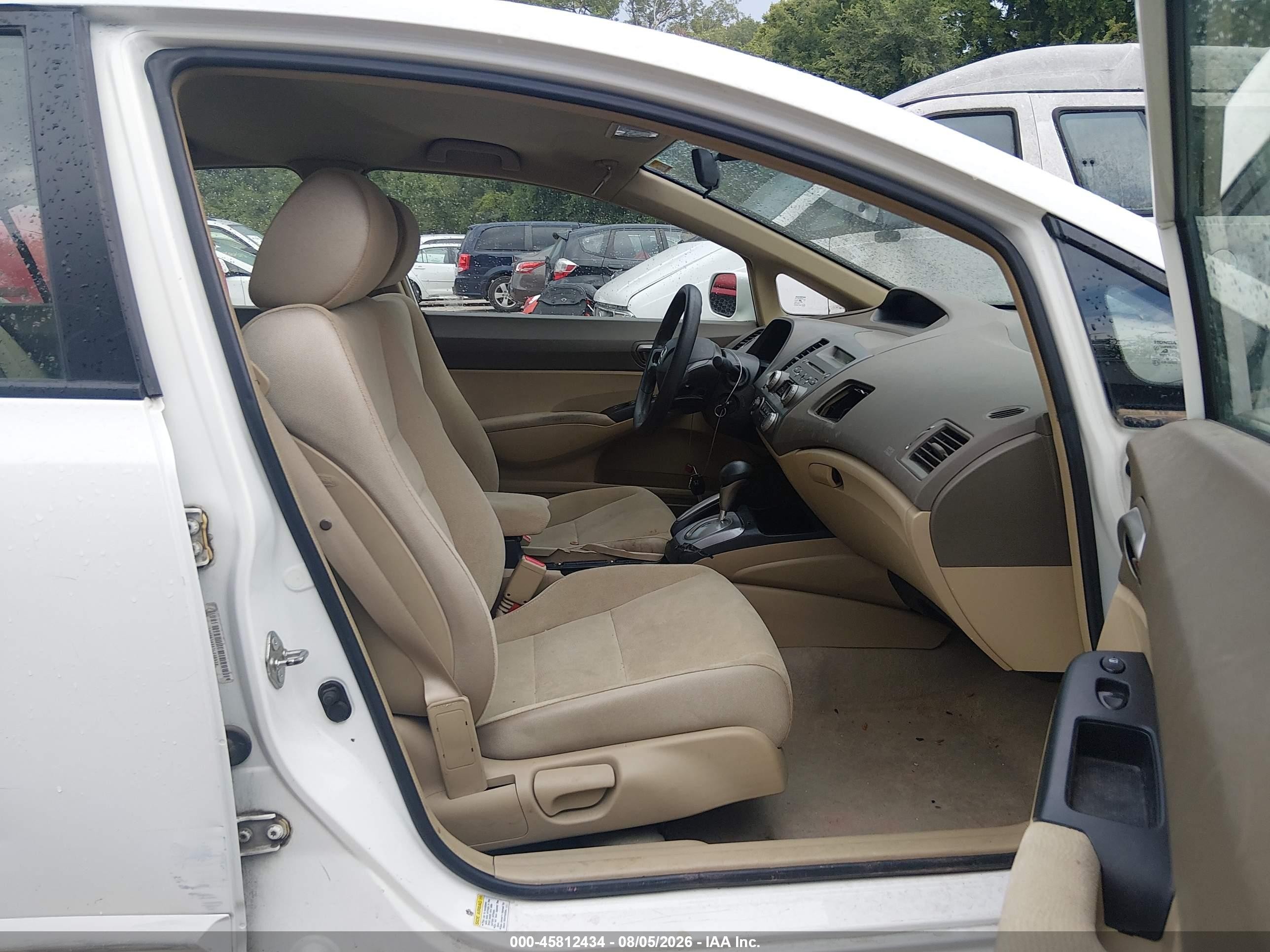 2007 Honda Civic Lx White vin: 1HGFA16557L028838