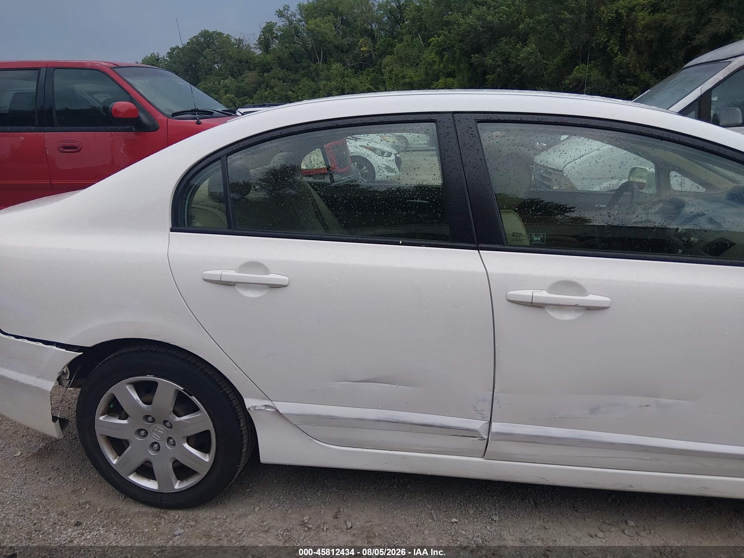 2007 Honda Civic Lx White vin: 1HGFA16557L028838