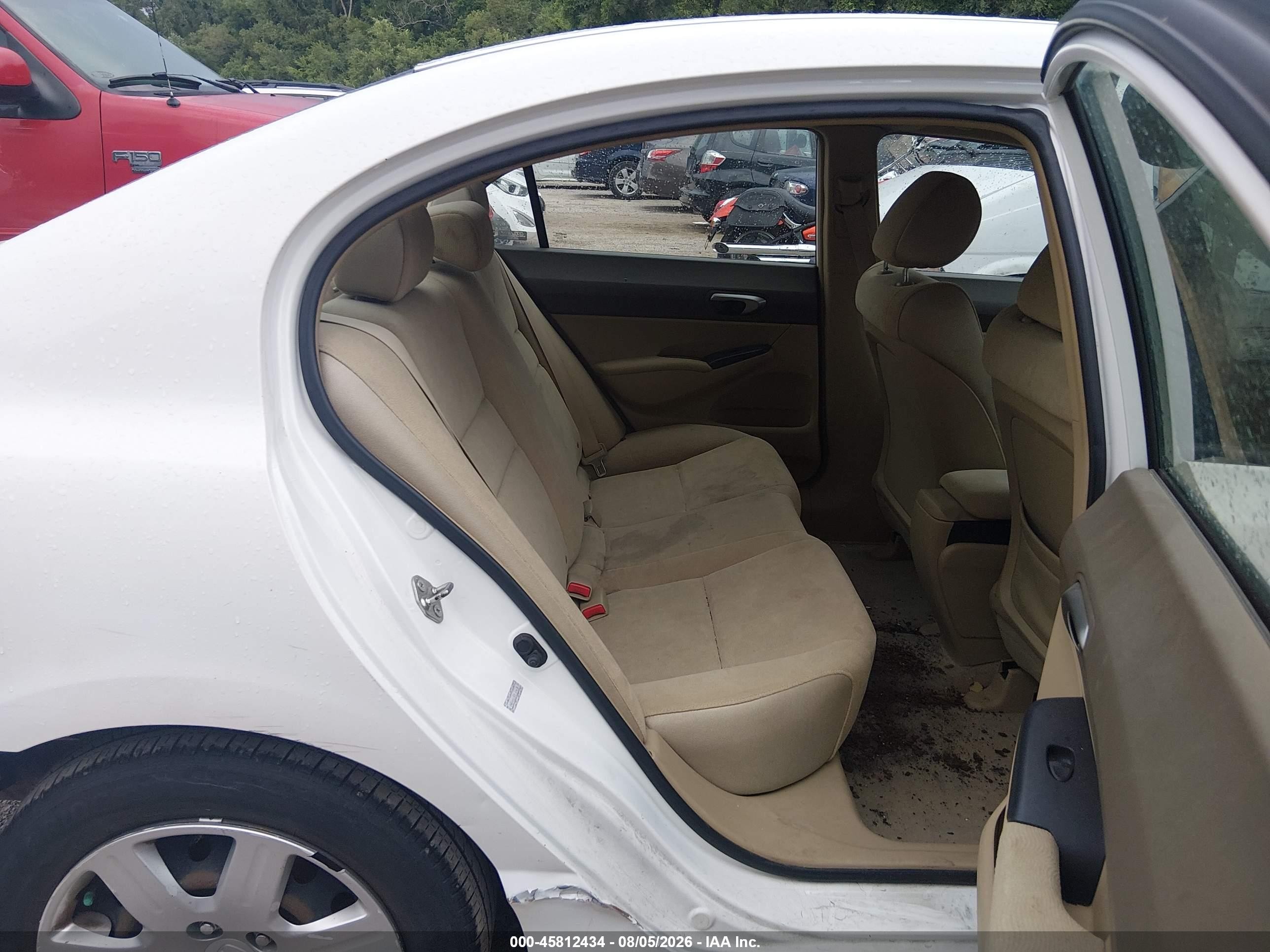 2007 Honda Civic Lx White vin: 1HGFA16557L028838