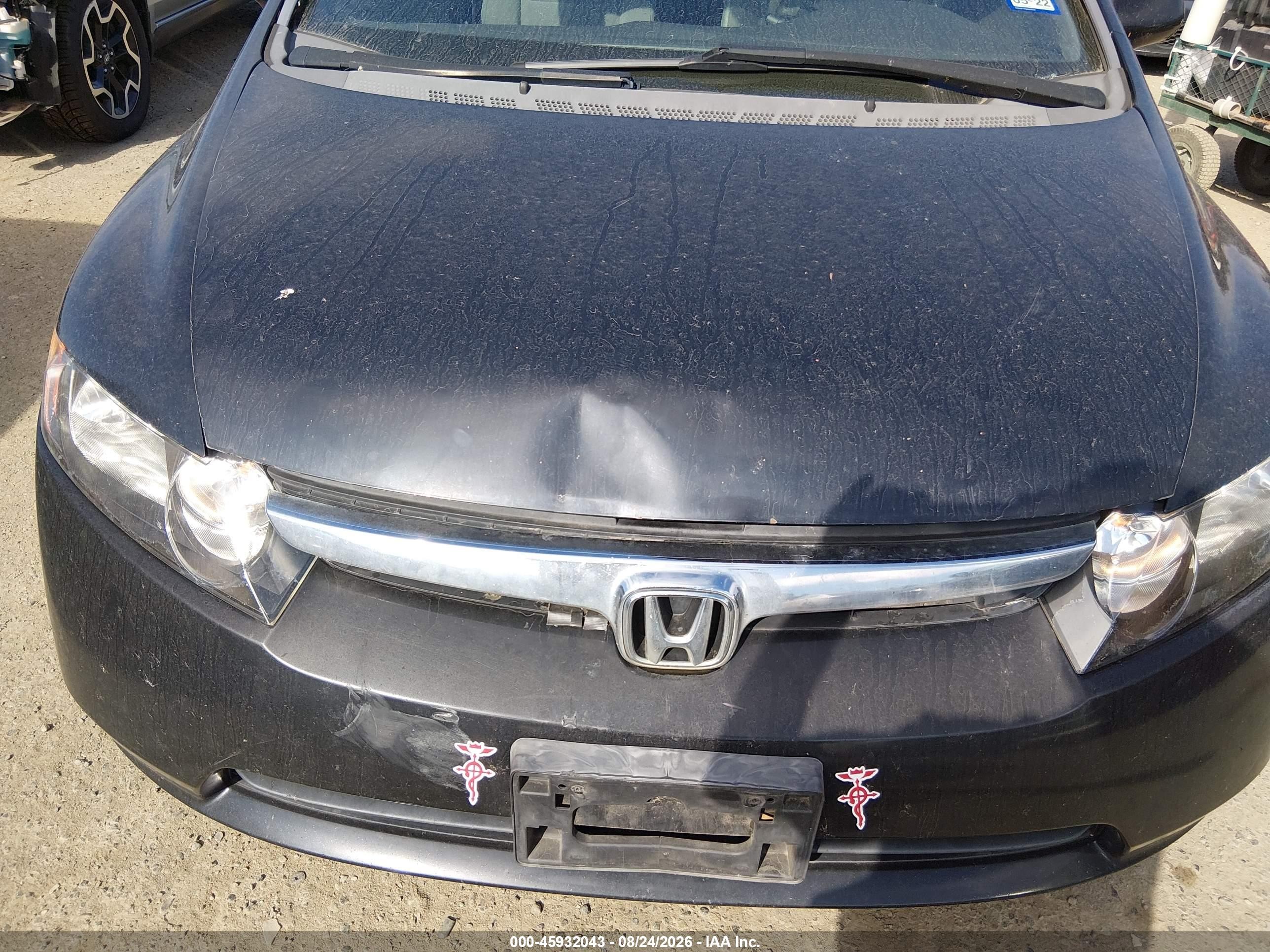 2007 Honda Civic Lx Черный vin: 1HGFA16557L042593