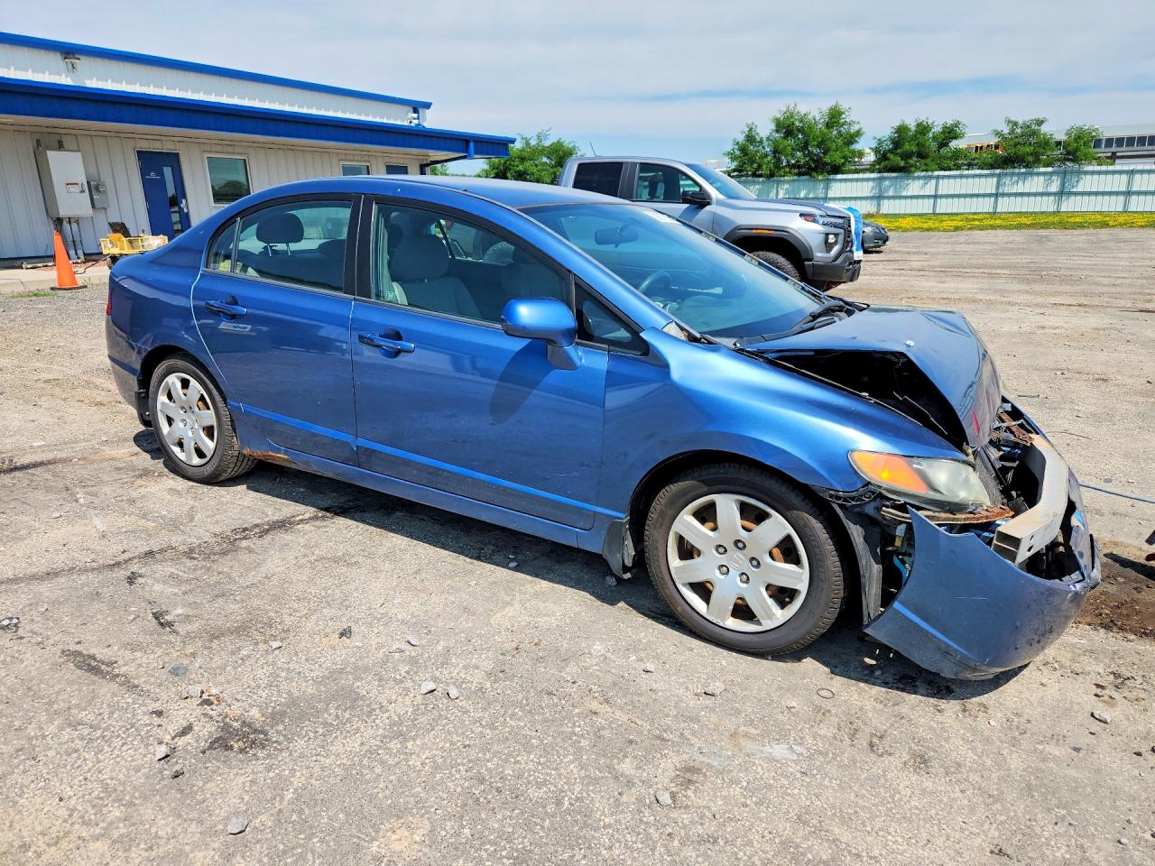 2007 Honda Civic Lx Blue vin: 1HGFA16557L072984