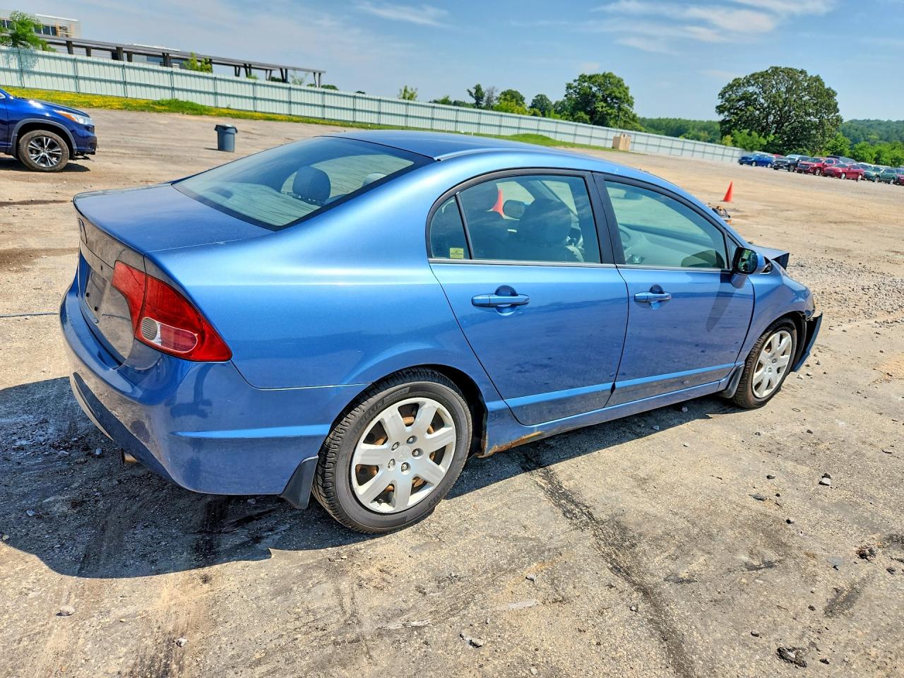 2007 Honda Civic Lx Blue vin: 1HGFA16557L072984