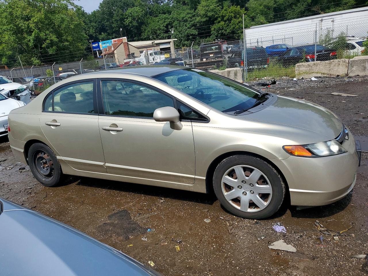 2007 Honda Civic Lx Золотой vin: 1HGFA16557L092801
