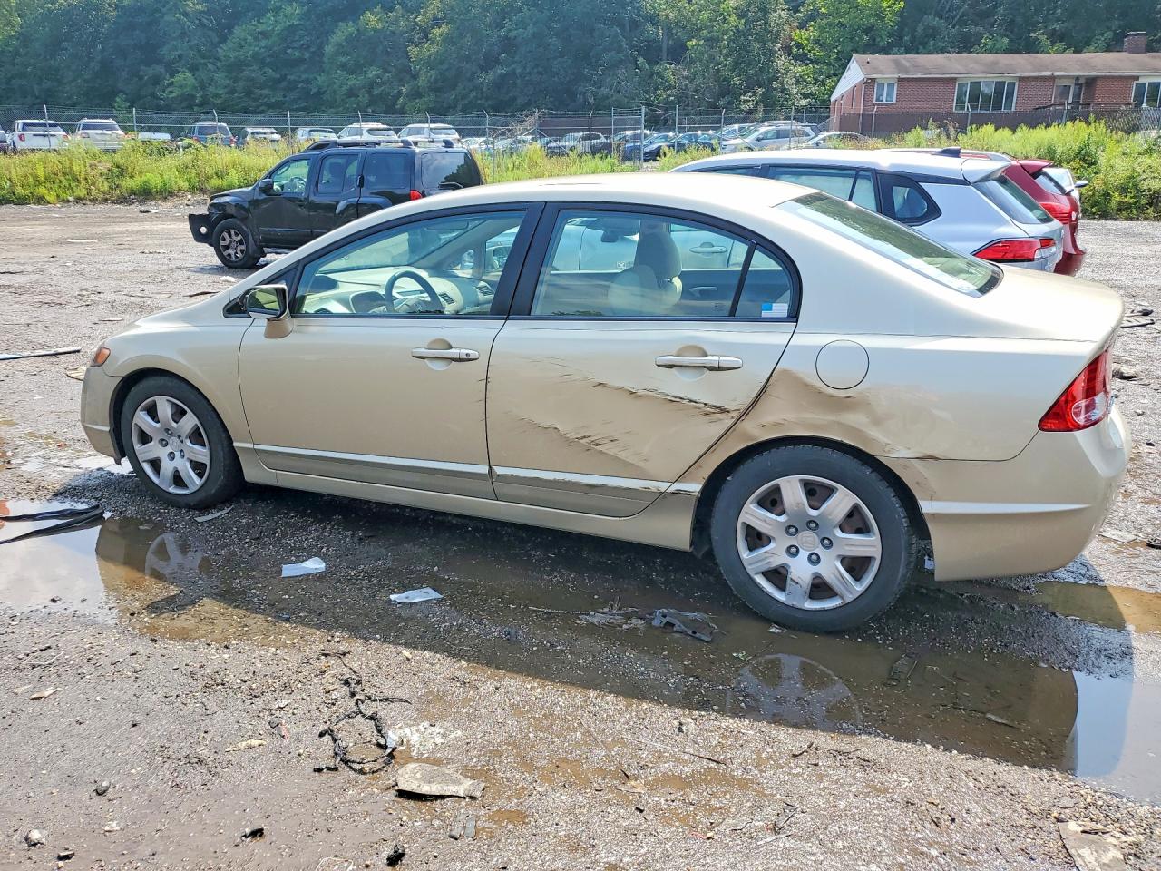 2007 Honda Civic Lx Золотой vin: 1HGFA16557L092801
