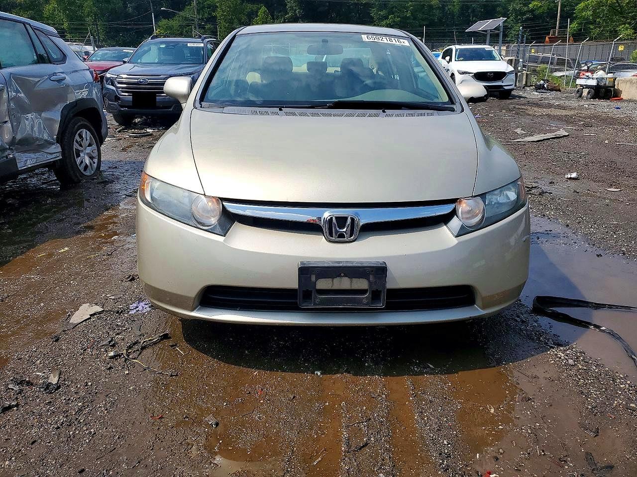 2007 Honda Civic Lx Золотой vin: 1HGFA16557L092801