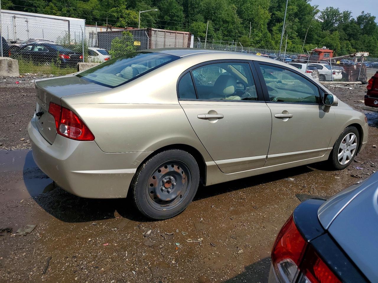 2007 Honda Civic Lx Золотой vin: 1HGFA16557L092801
