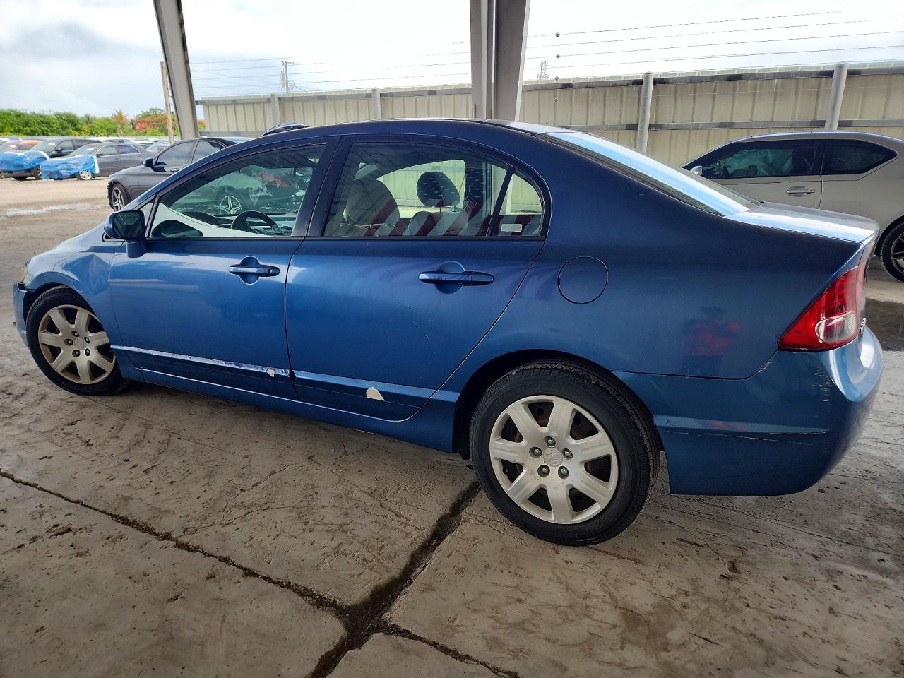 2007 Honda Civic Lx Blue vin: 1HGFA16557L101755