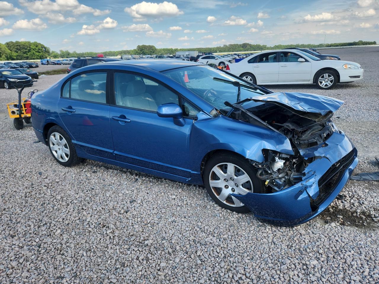 2008 Honda Civic Lx Blue vin: 1HGFA16558L004461