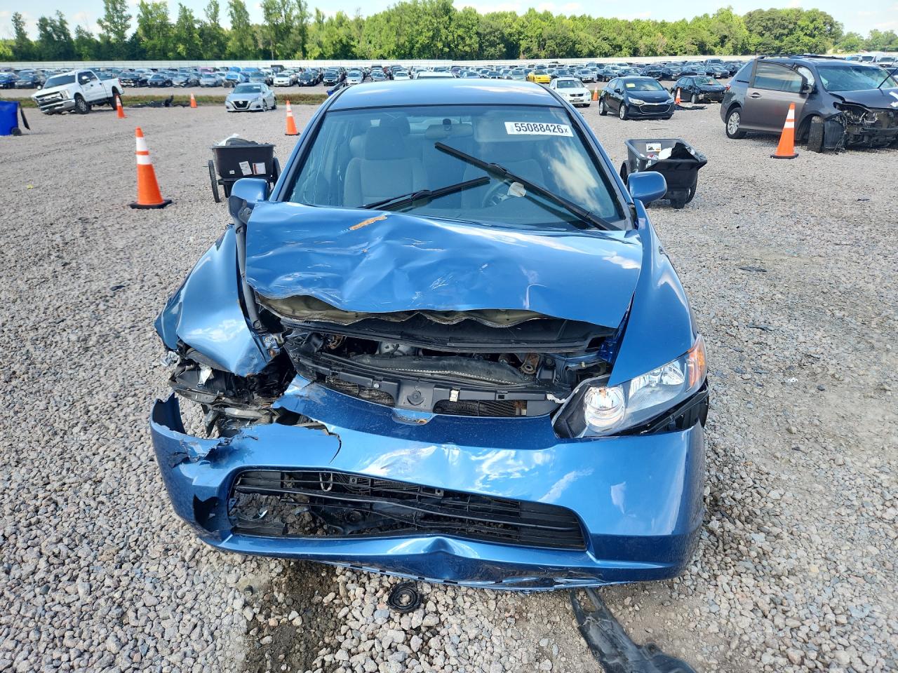 2008 Honda Civic Lx Blue vin: 1HGFA16558L004461
