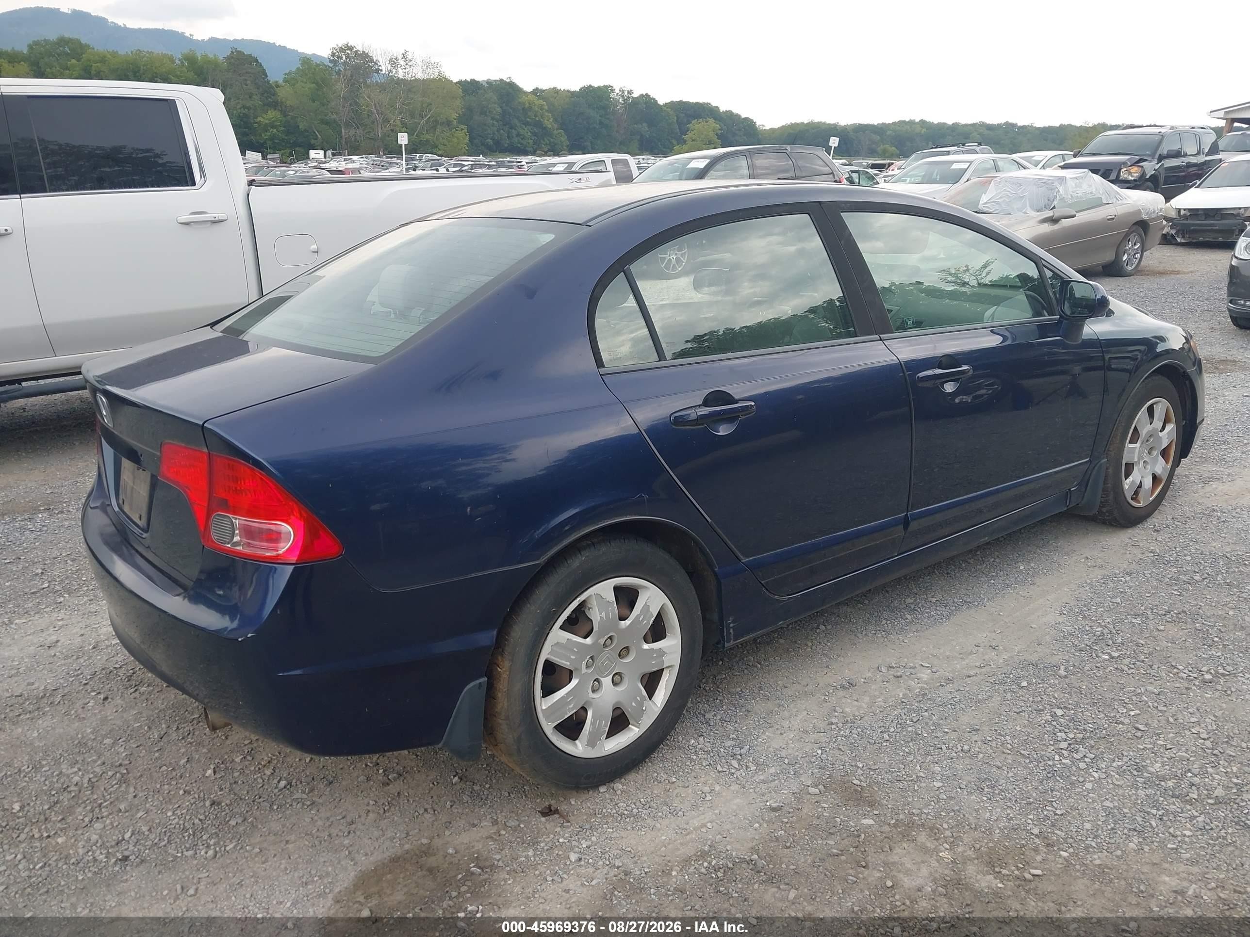 2008 Honda Civic Lx Синий vin: 1HGFA16558L014620