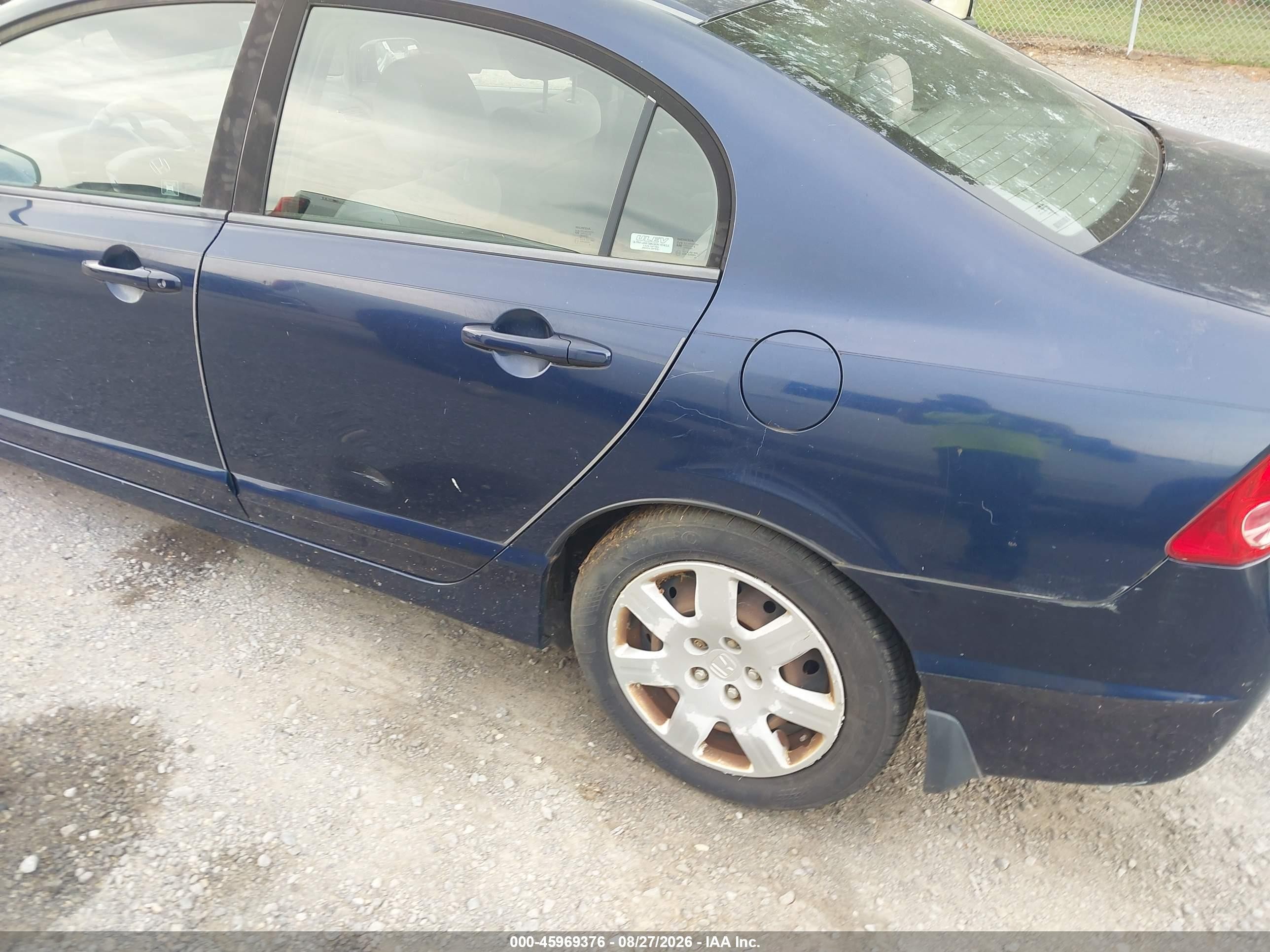 2008 Honda Civic Lx Синий vin: 1HGFA16558L014620