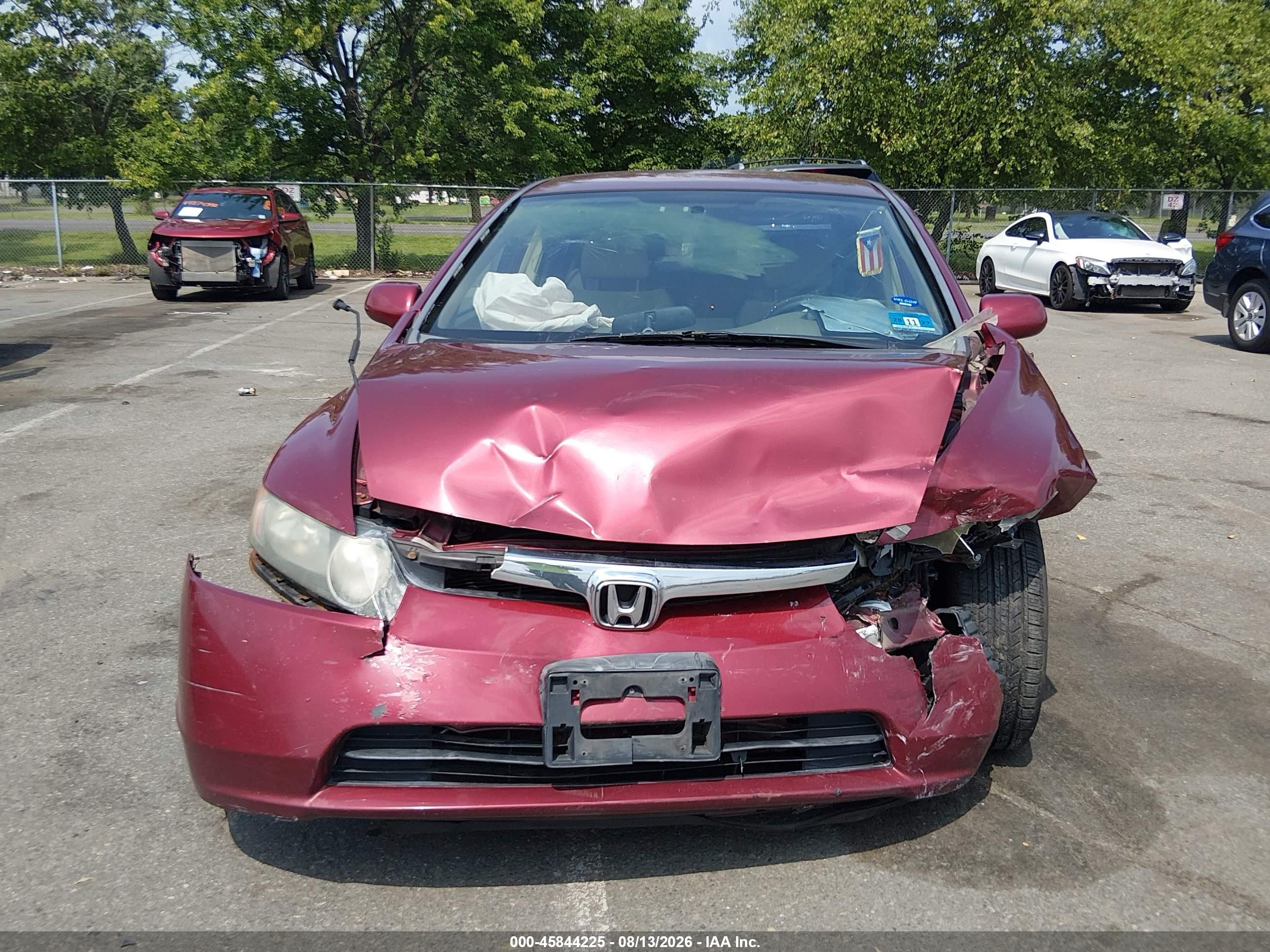 2008 Honda Civic Lx Red vin: 1HGFA16558L020160