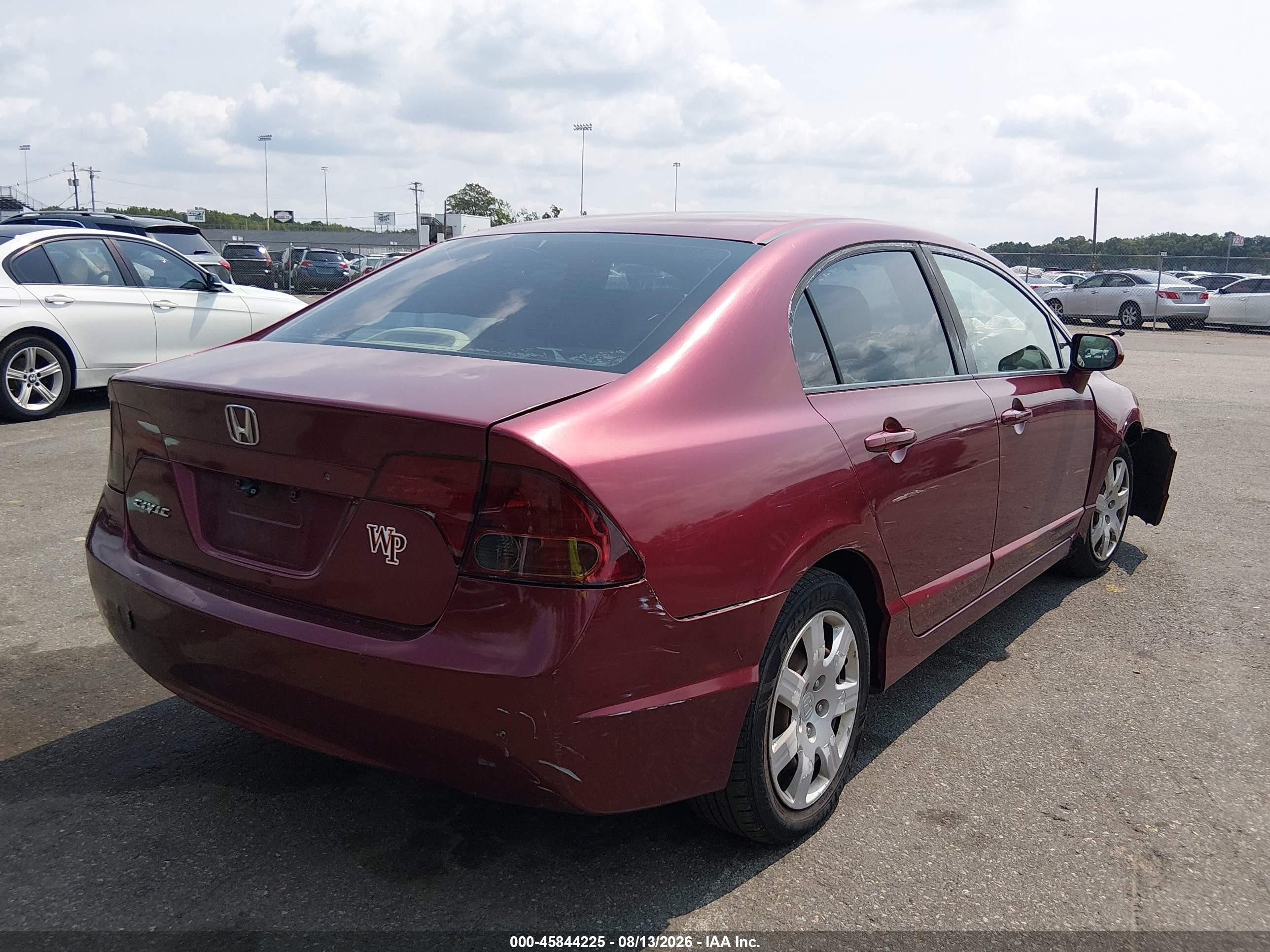 2008 Honda Civic Lx Red vin: 1HGFA16558L020160