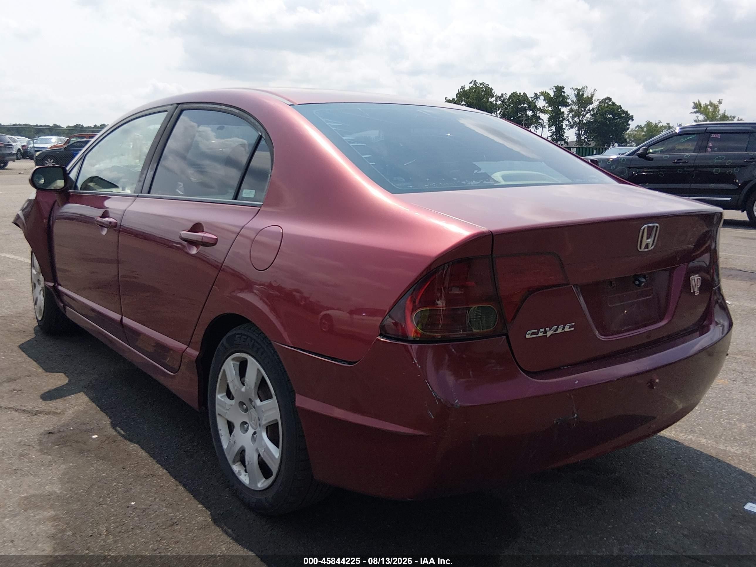 2008 Honda Civic Lx Red vin: 1HGFA16558L020160
