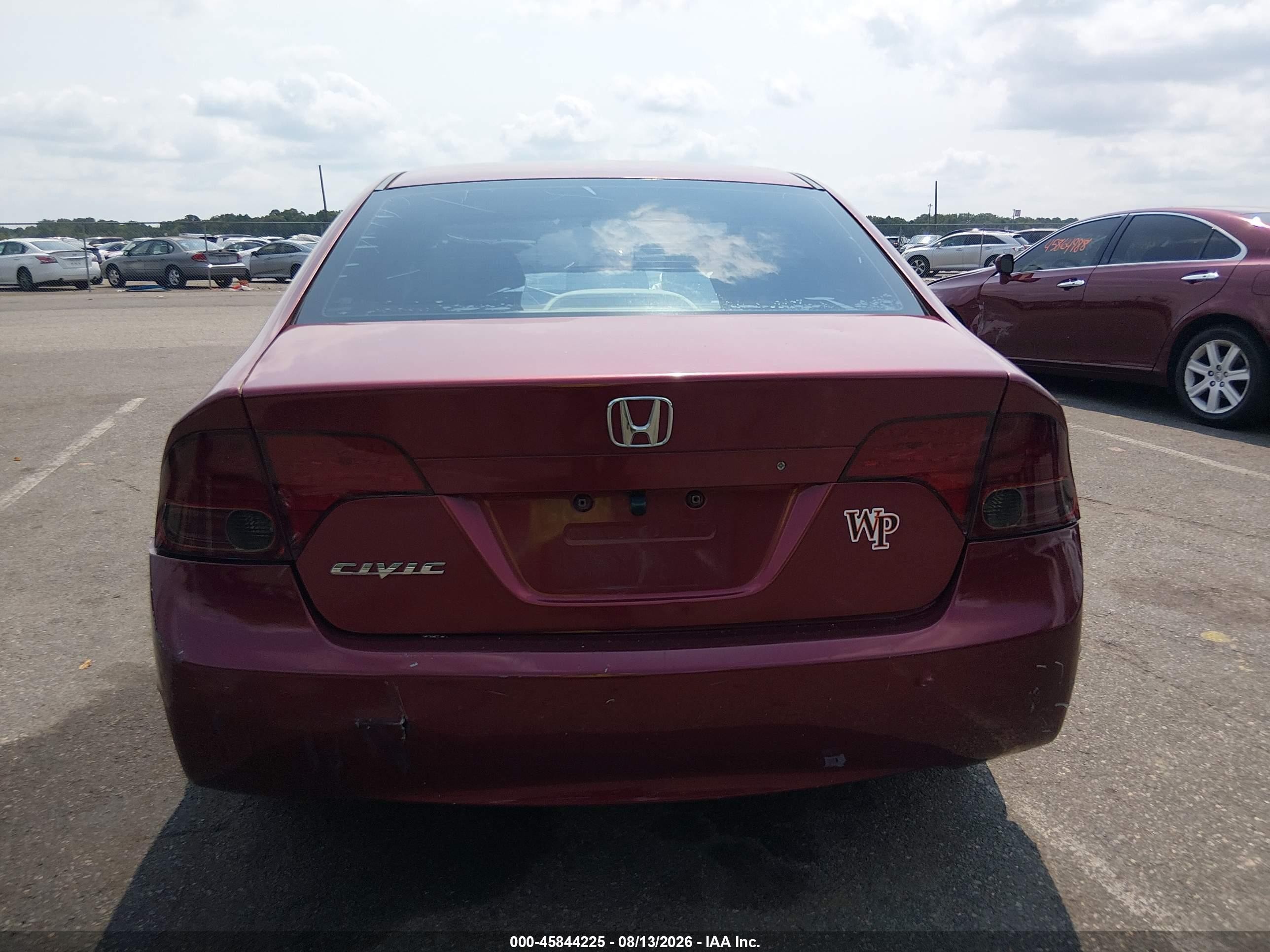 2008 Honda Civic Lx Red vin: 1HGFA16558L020160