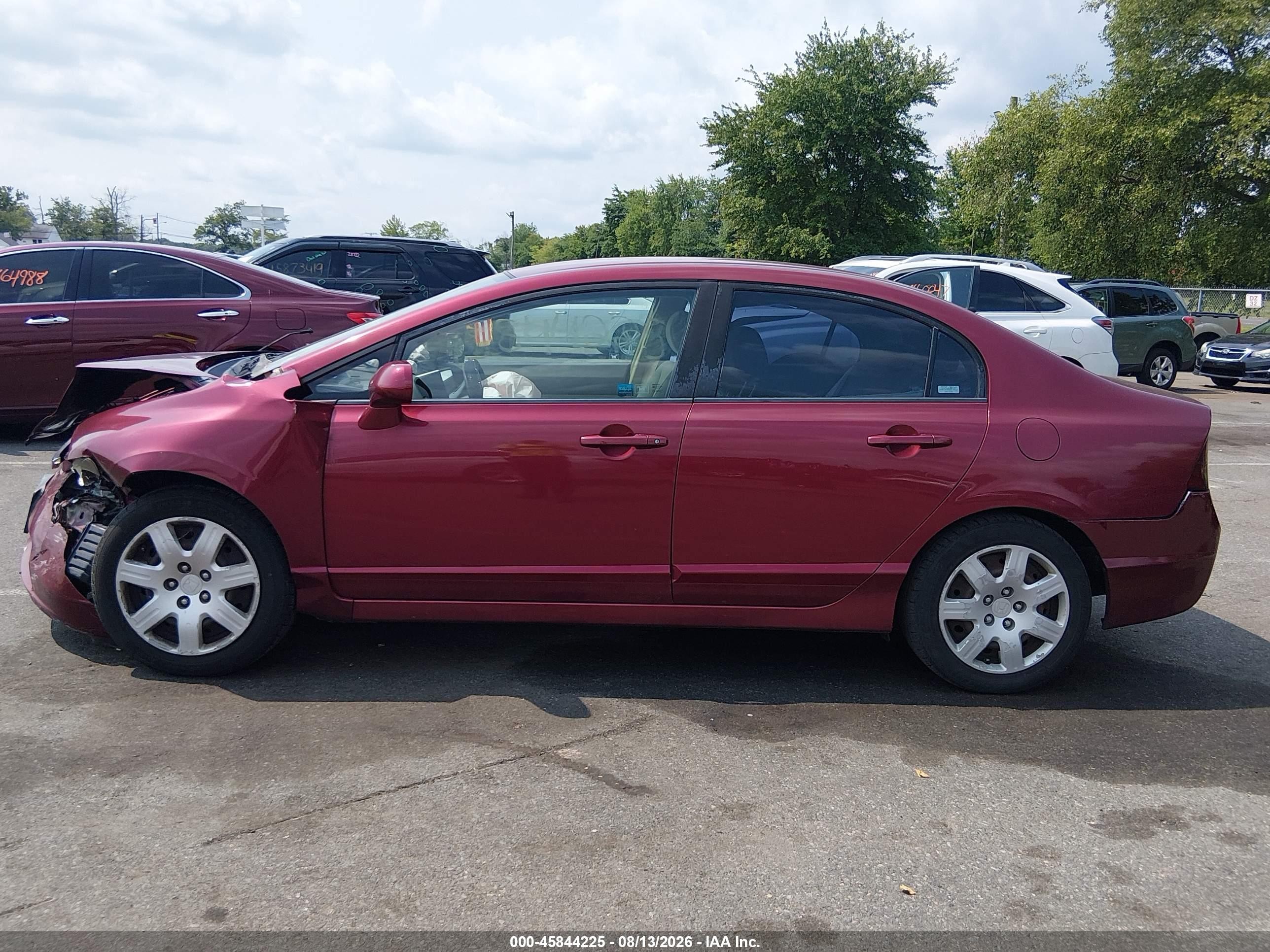2008 Honda Civic Lx Red vin: 1HGFA16558L020160