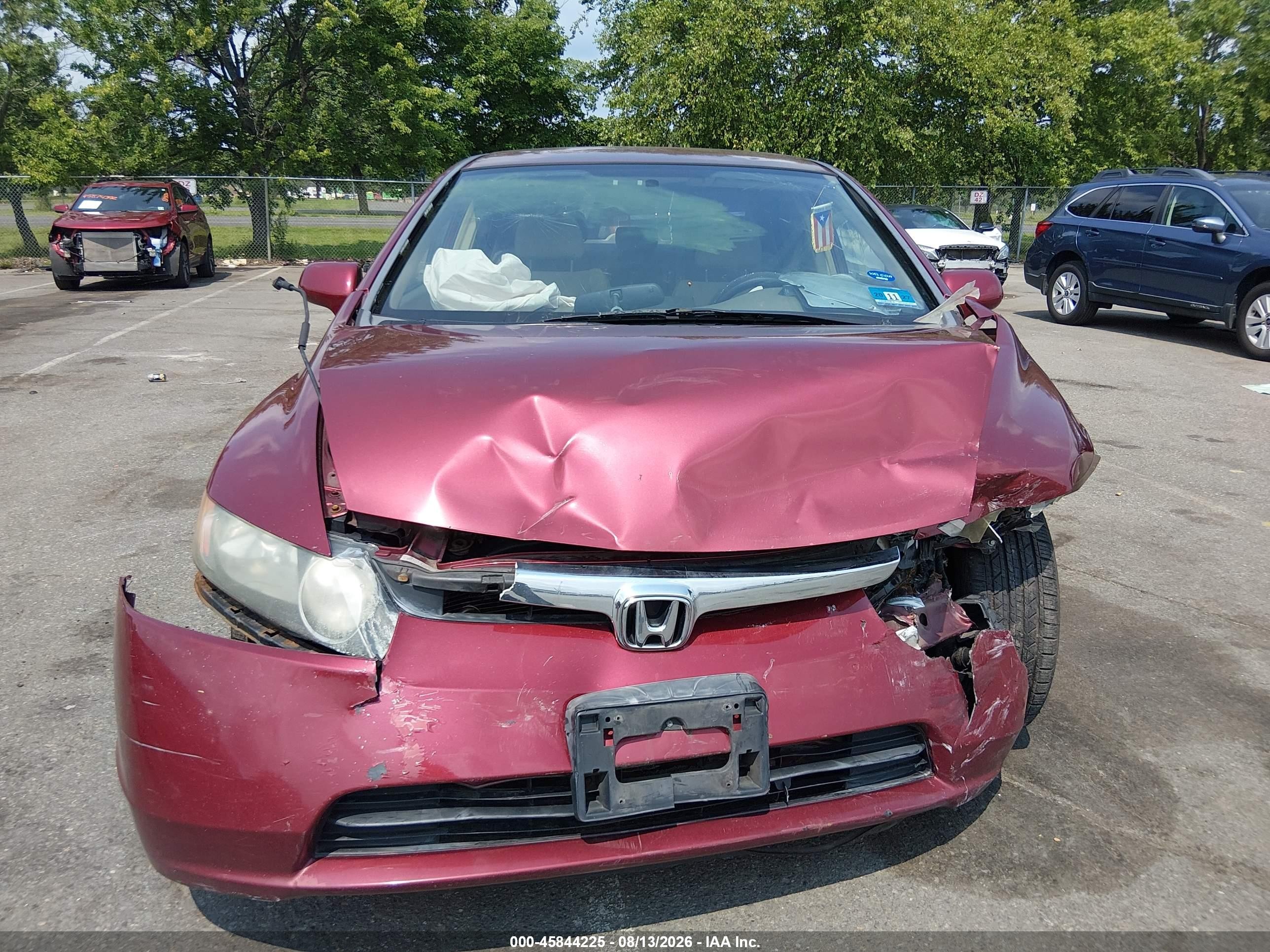 2008 Honda Civic Lx Red vin: 1HGFA16558L020160