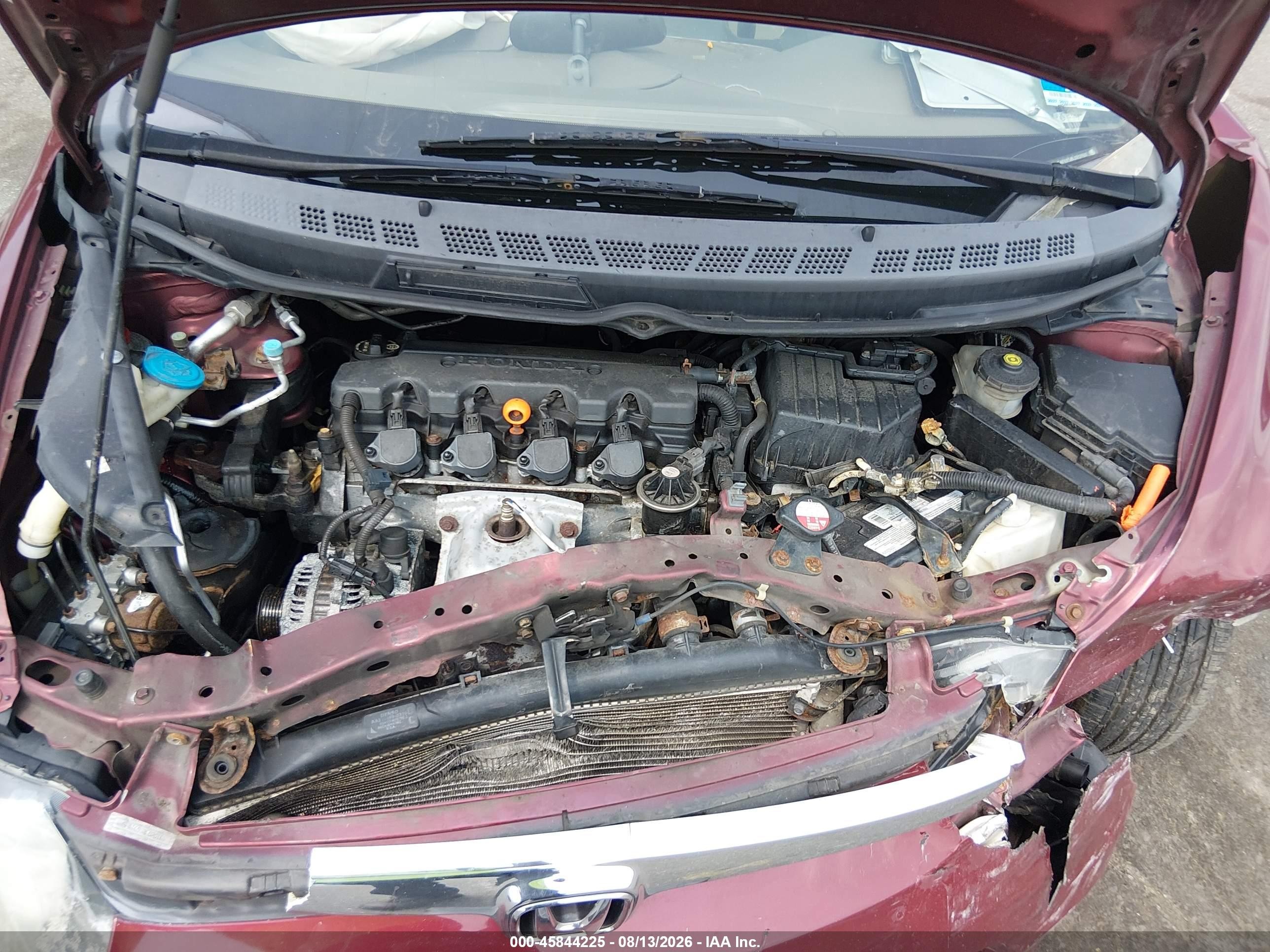 2008 Honda Civic Lx Red vin: 1HGFA16558L020160