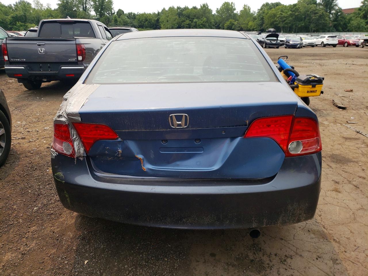 2008 Honda Civic Lx Blue vin: 1HGFA16558L028906