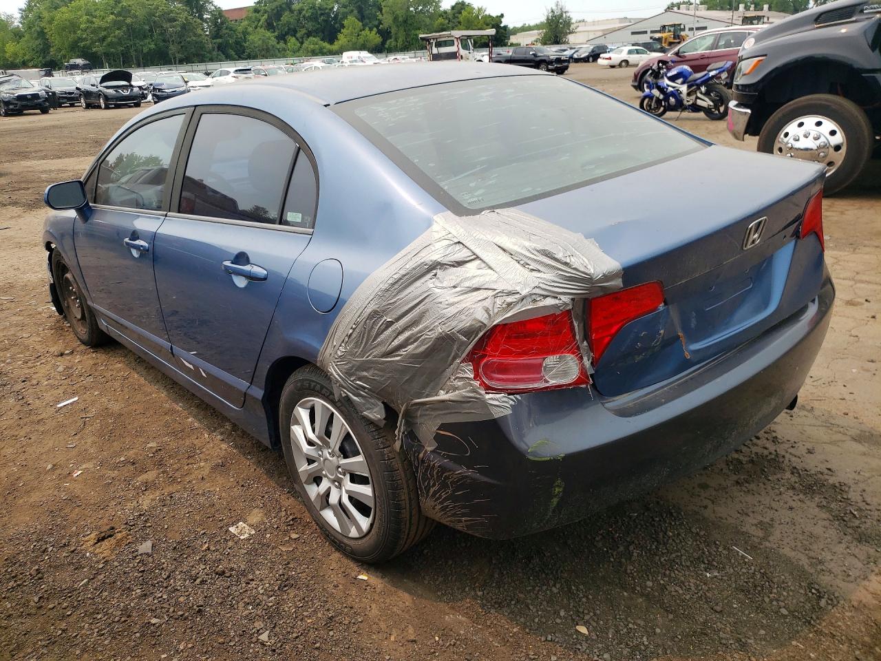 2008 Honda Civic Lx Blue vin: 1HGFA16558L028906