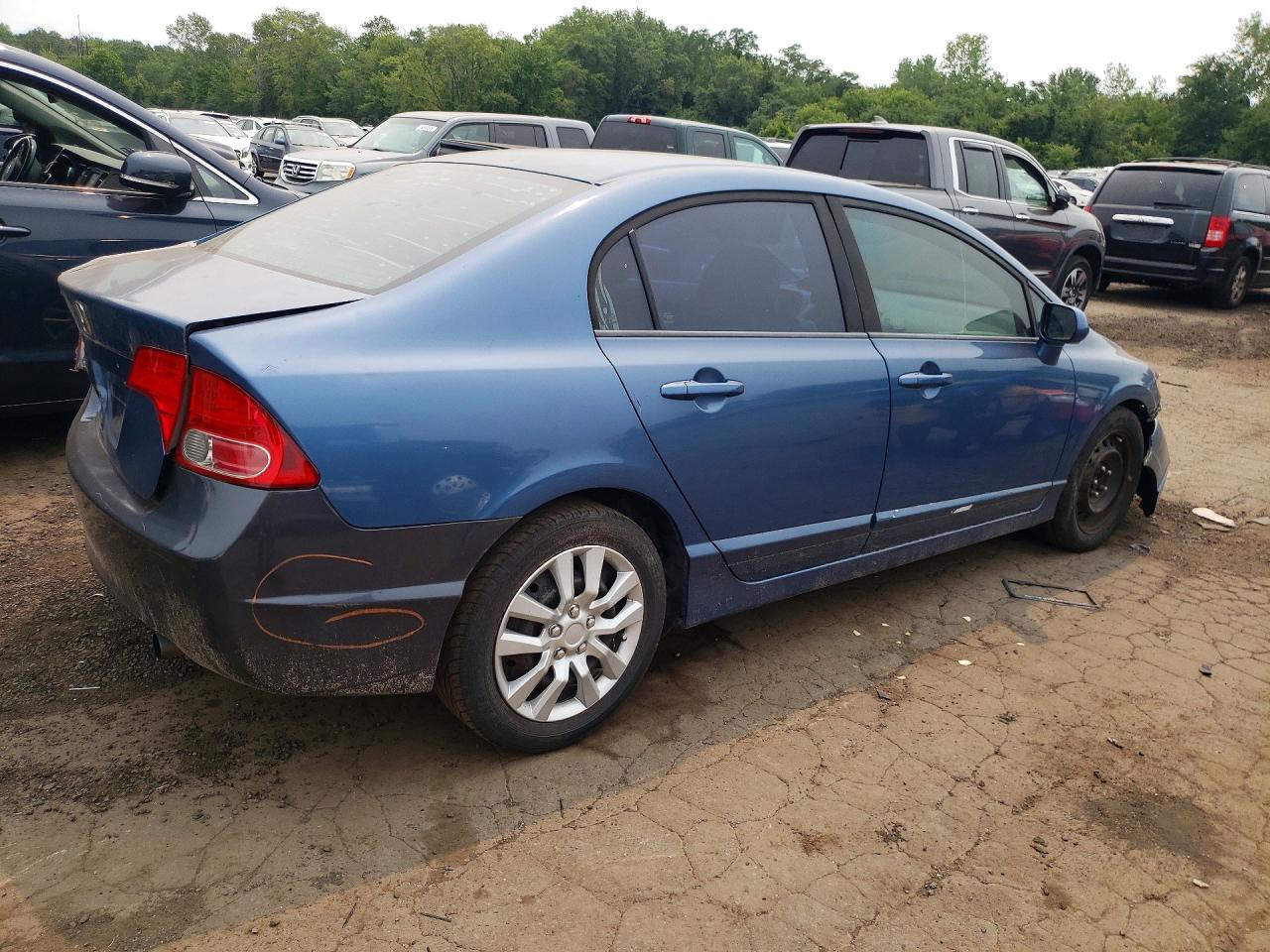 2008 Honda Civic Lx Blue vin: 1HGFA16558L028906