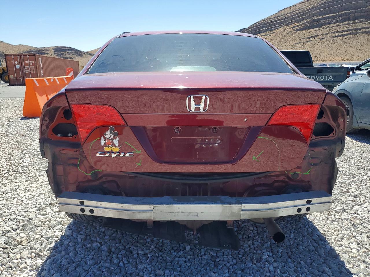 2008 Honda Civic Lx Maroon vin: 1HGFA16558L040523