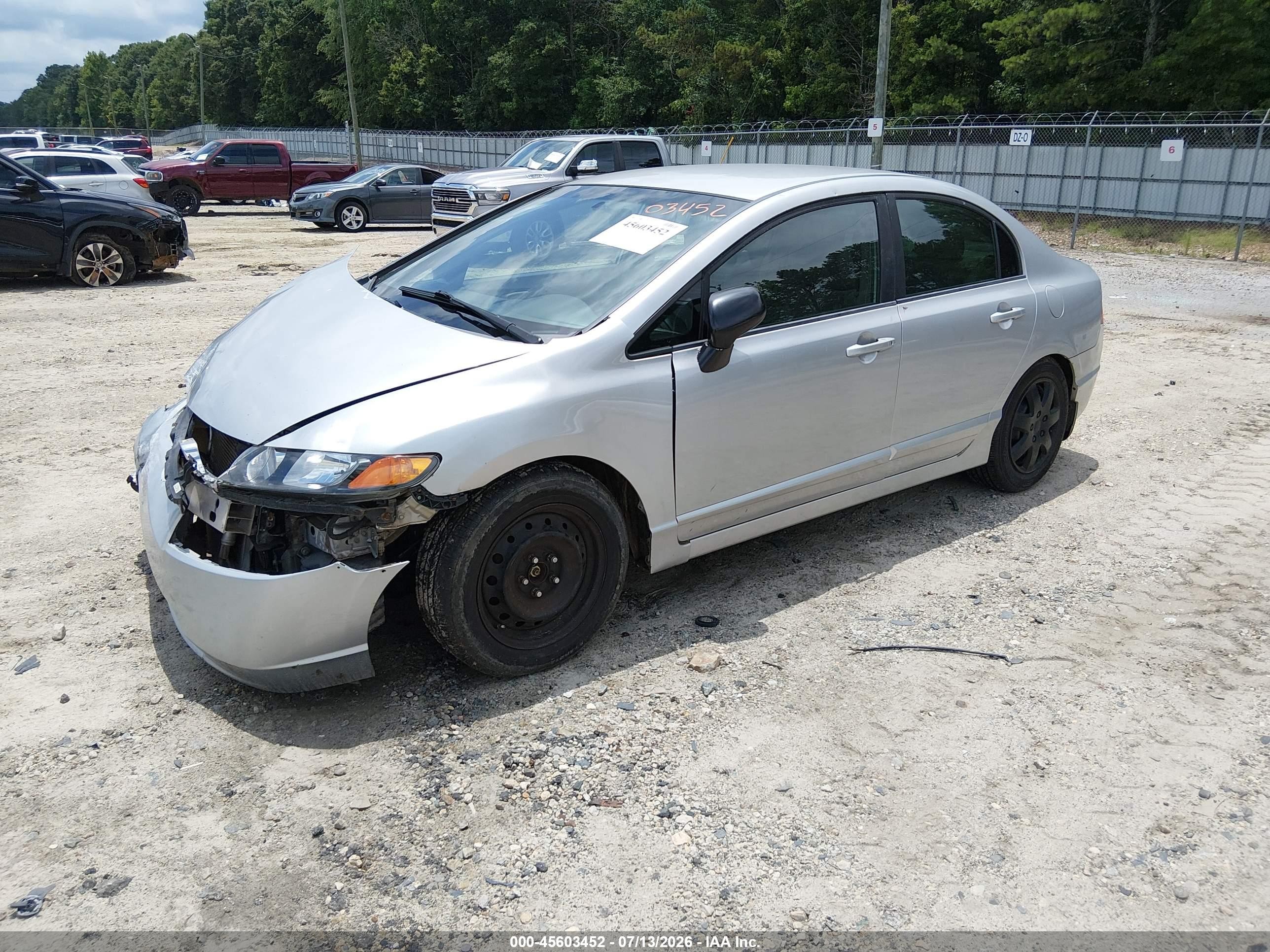 2008 Honda Civic Lx Silver vin: 1HGFA16558L044779