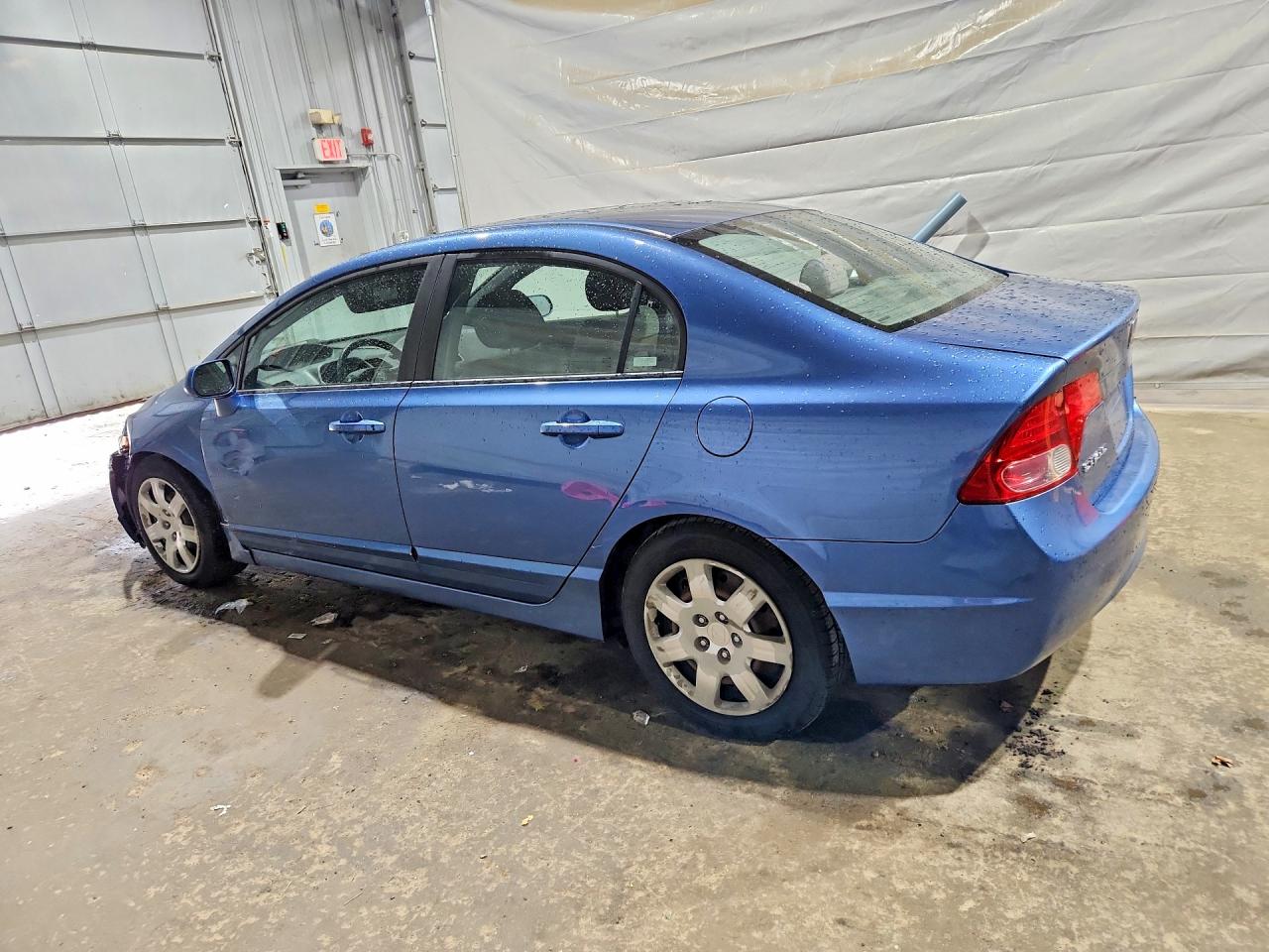 2008 Honda Civic Lx Blue vin: 1HGFA16558L046354