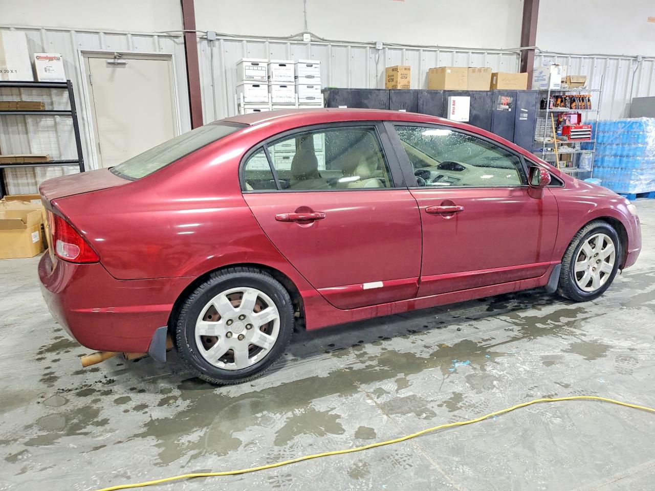2008 Honda Civic Lx Темно-бордовый vin: 1HGFA16558L046998
