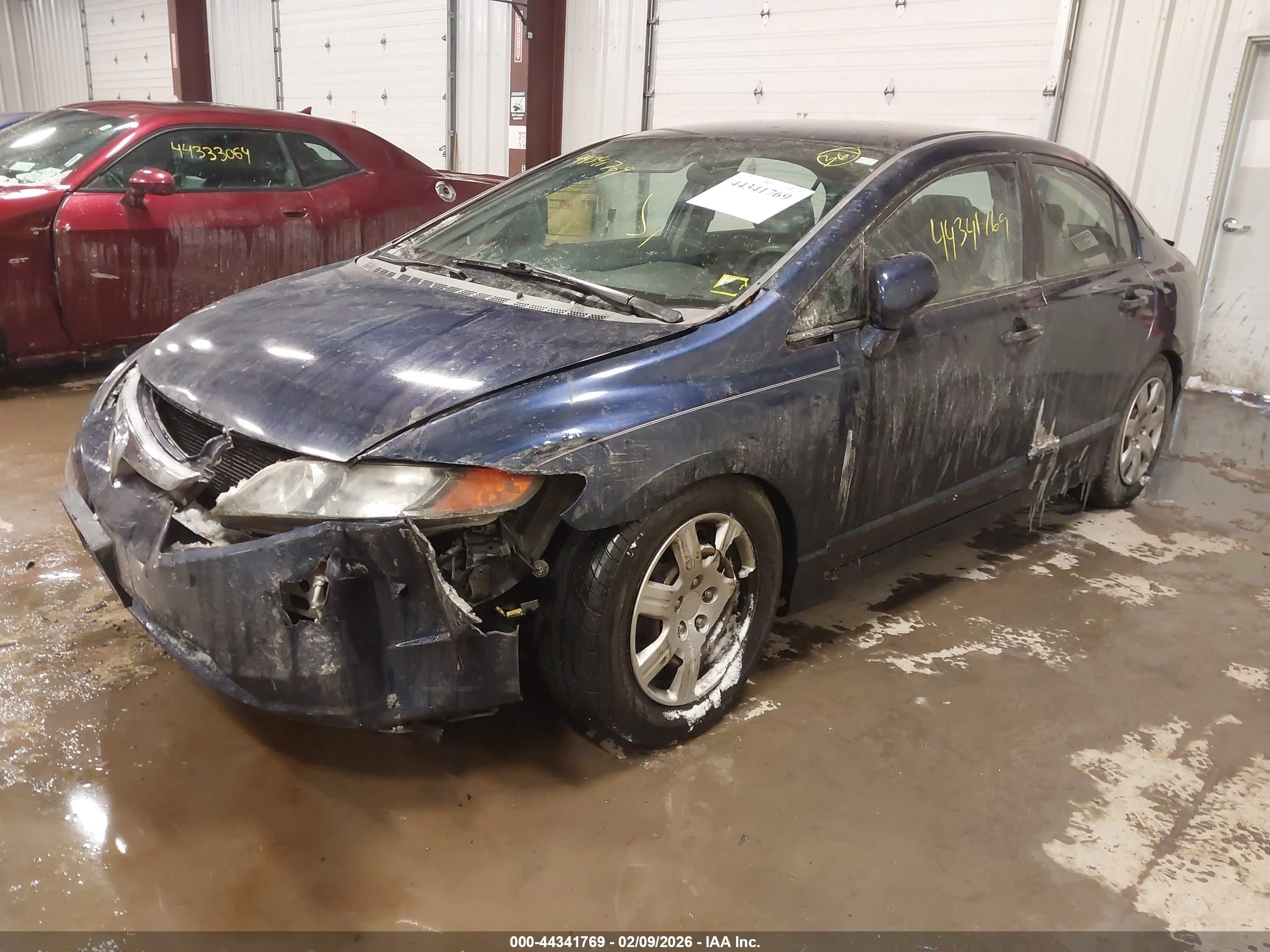 2008 Honda Civic Lx Blue vin: 1HGFA16558L048640