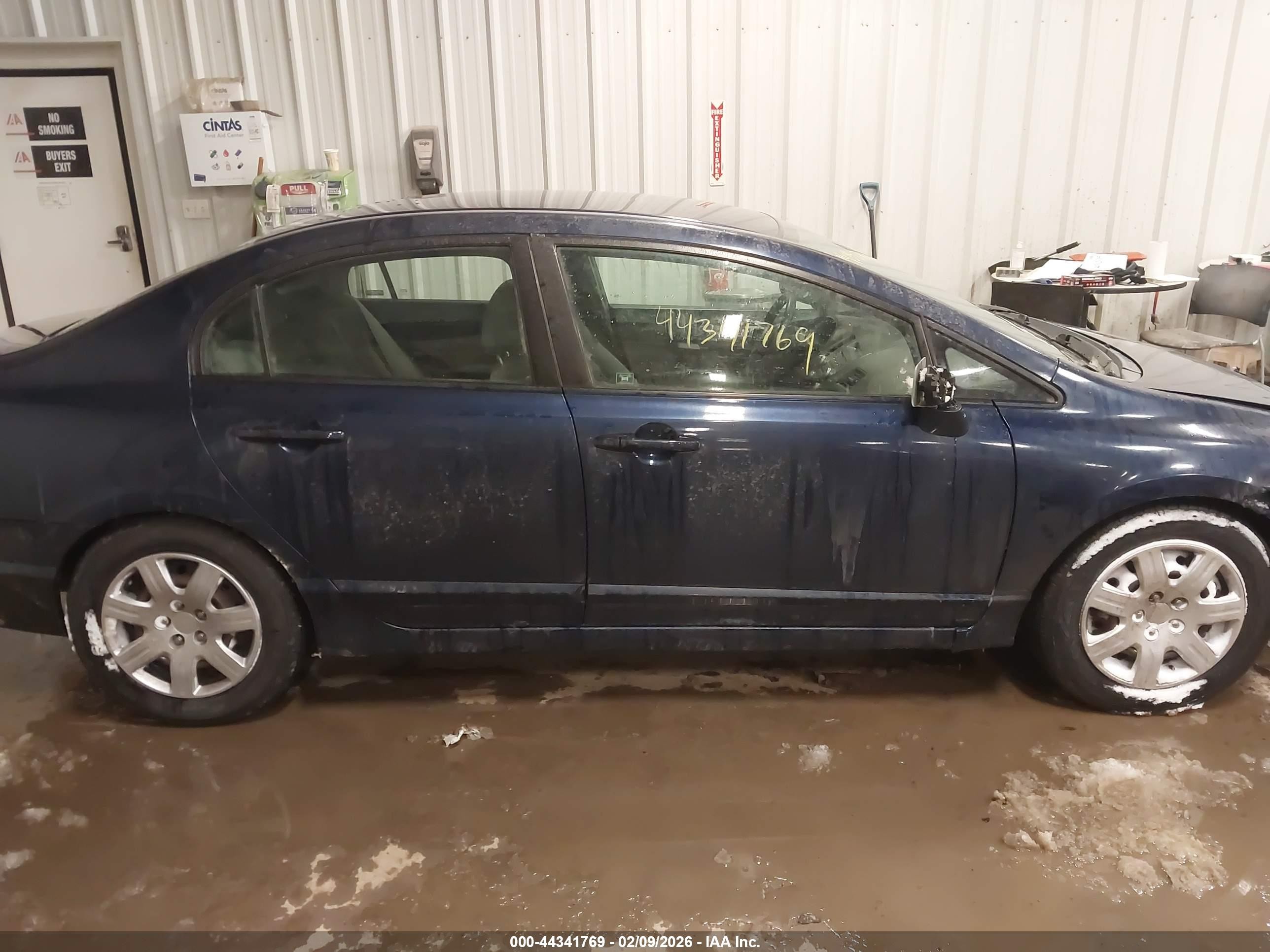 2008 Honda Civic Lx Blue vin: 1HGFA16558L048640