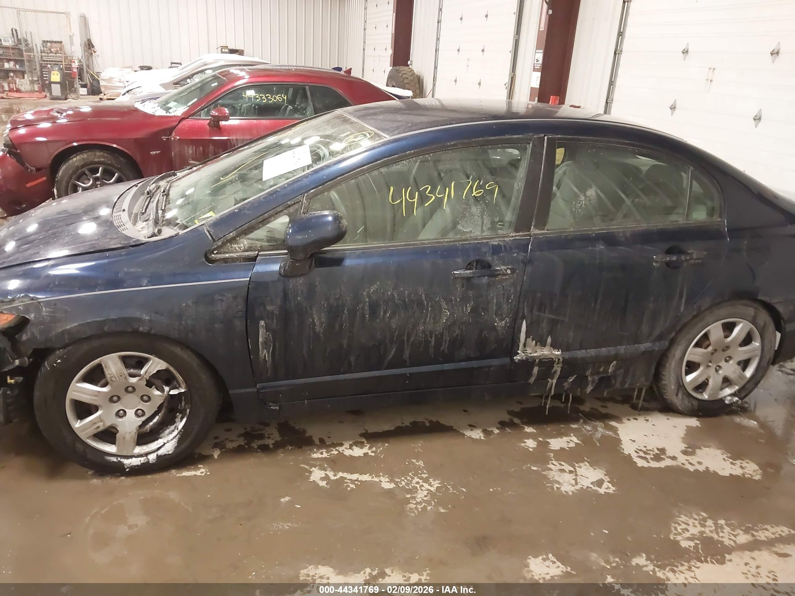 2008 Honda Civic Lx Blue vin: 1HGFA16558L048640