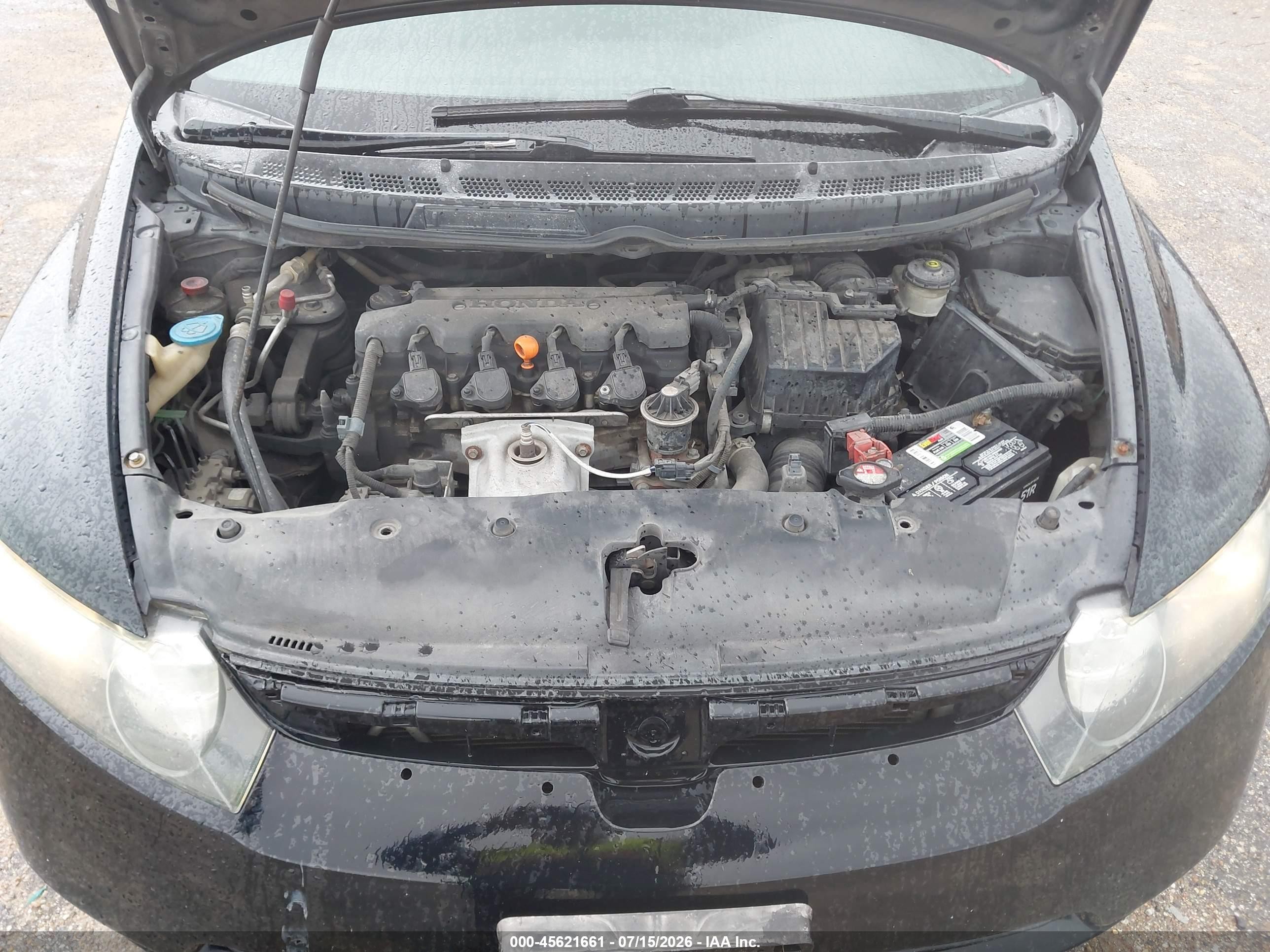 2008 Honda Civic Lx Black vin: 1HGFA16558L057838