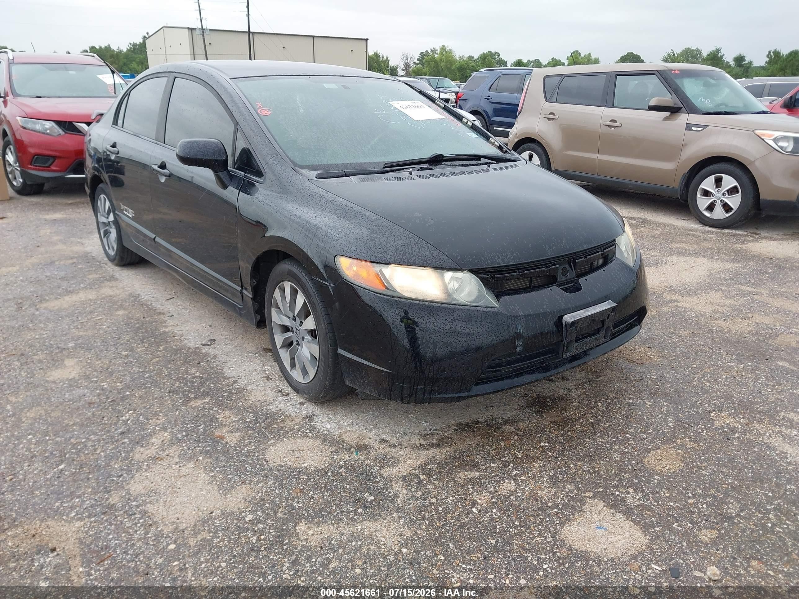 2008 Honda Civic Lx Black vin: 1HGFA16558L057838