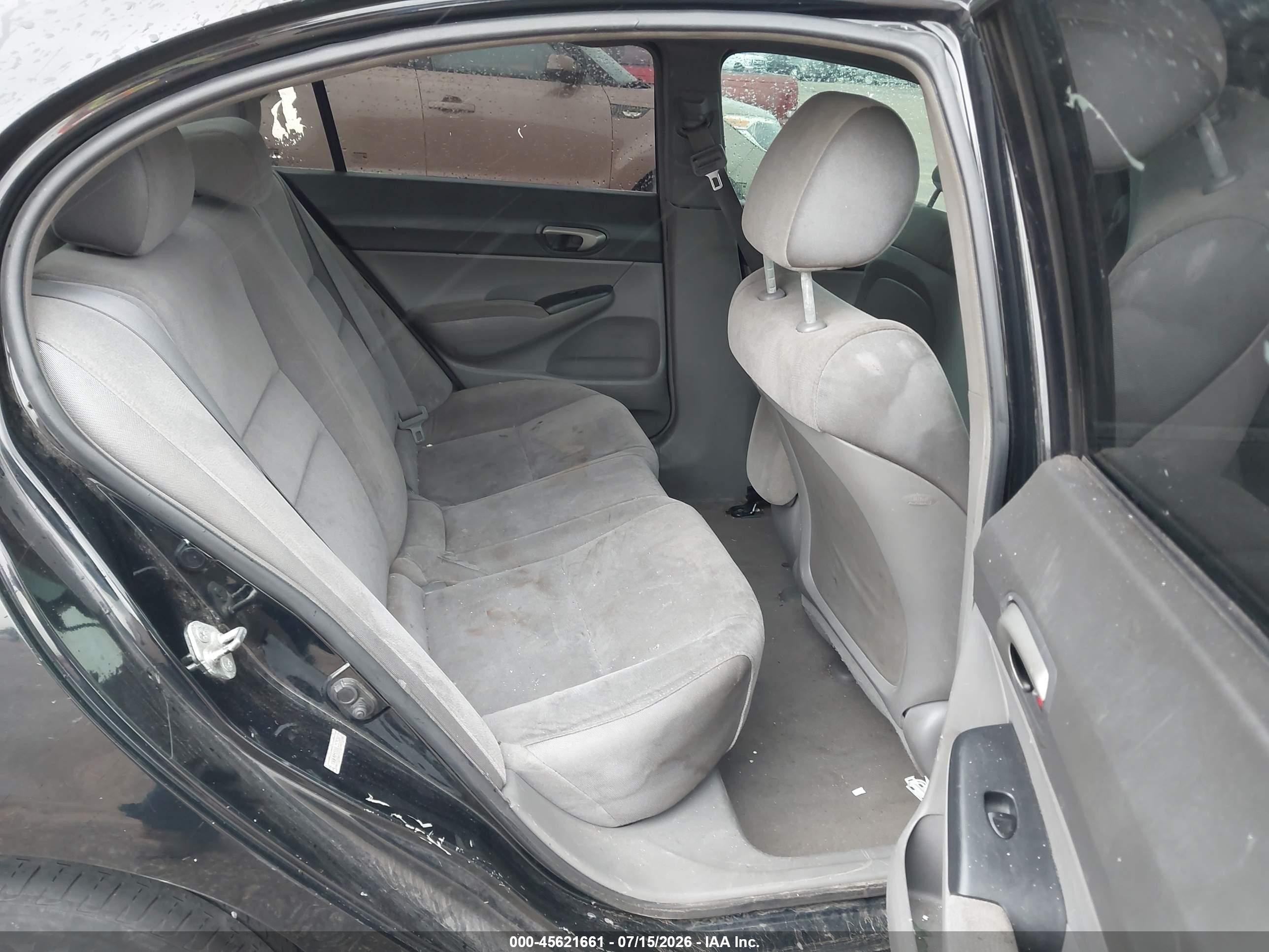 2008 Honda Civic Lx Black vin: 1HGFA16558L057838