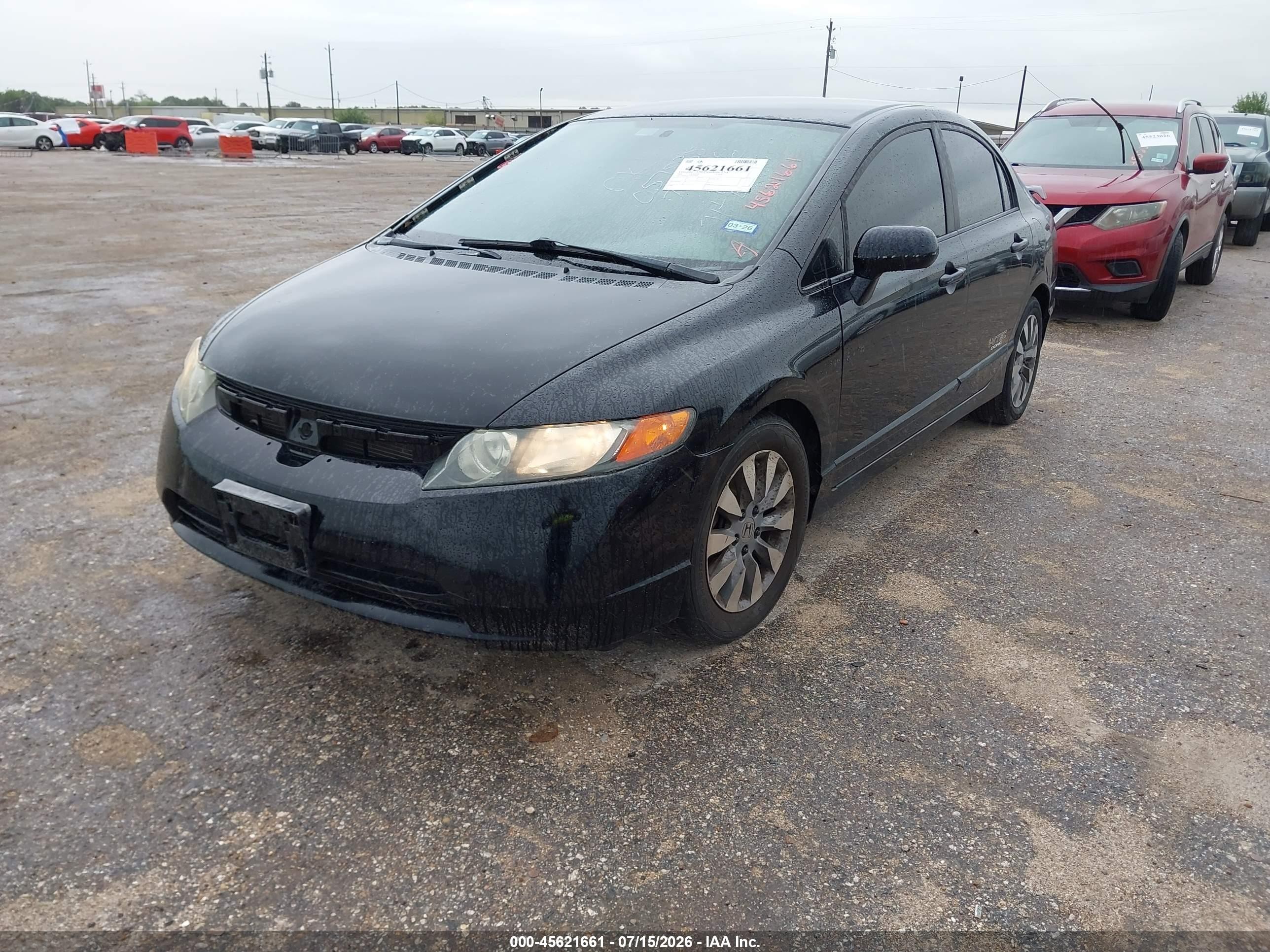 2008 Honda Civic Lx Black vin: 1HGFA16558L057838