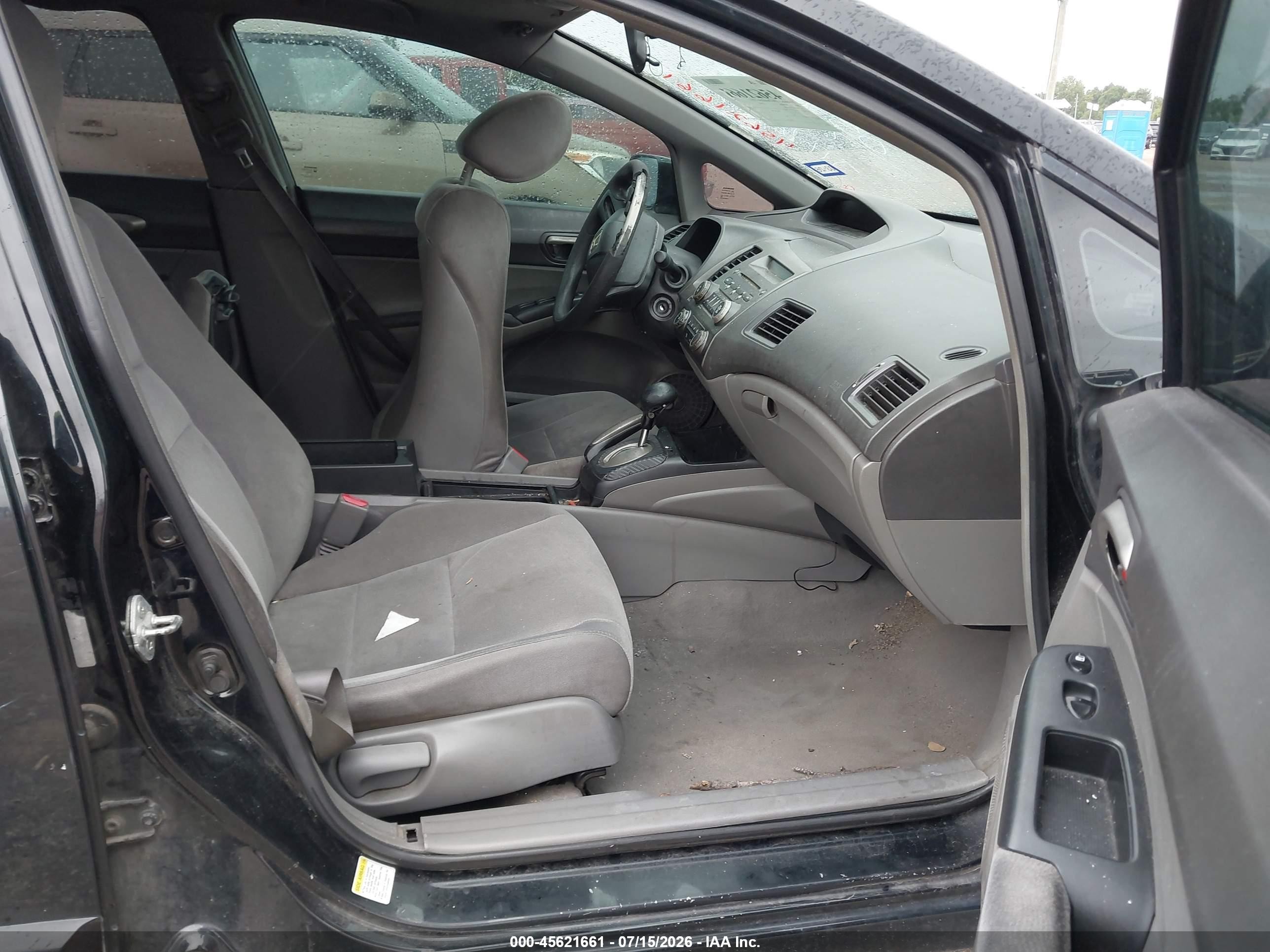 2008 Honda Civic Lx Black vin: 1HGFA16558L057838