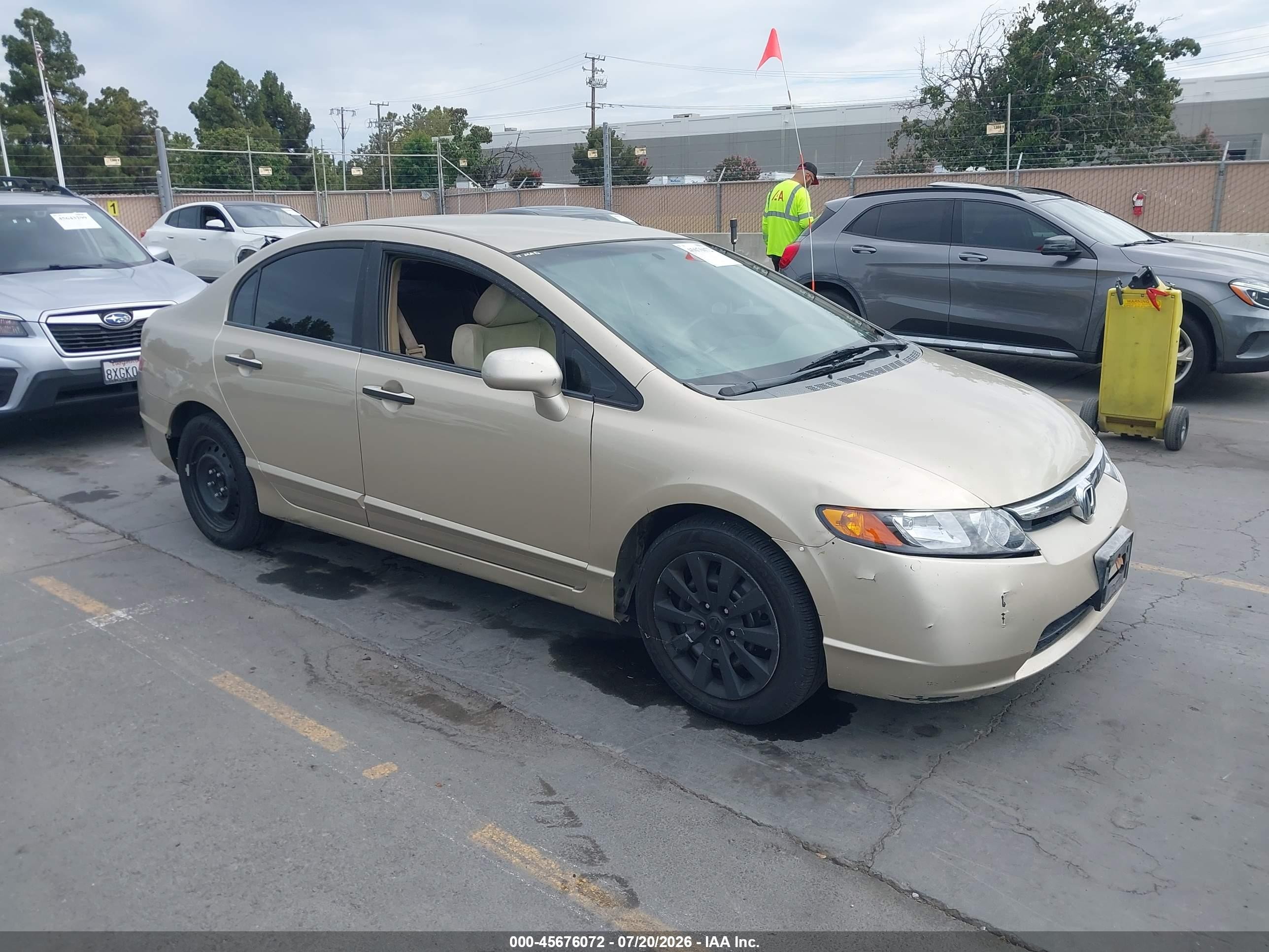 2008 Honda Civic Lx Коричневый vin: 1HGFA16558L068788
