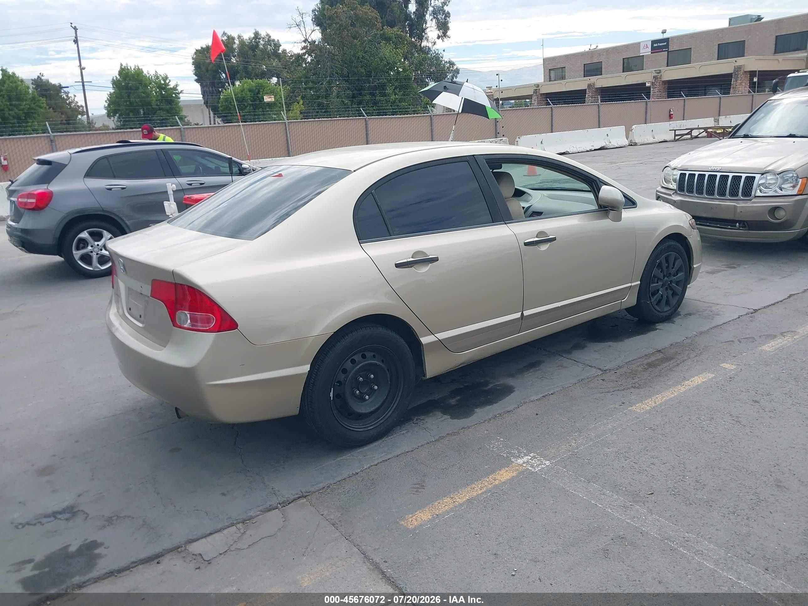 2008 Honda Civic Lx Коричневый vin: 1HGFA16558L068788