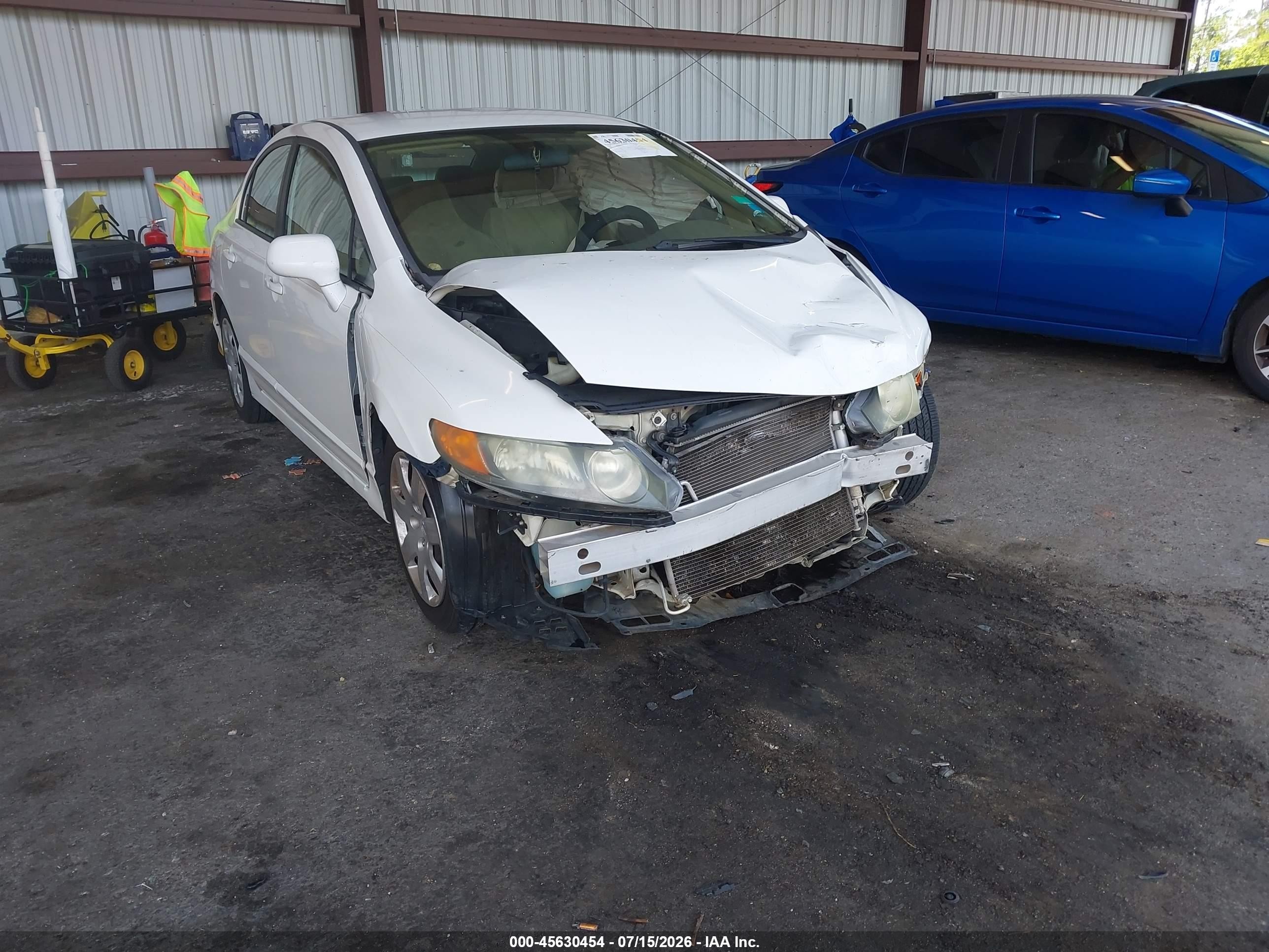 2008 Honda Civic Lx White vin: 1HGFA16558L112997