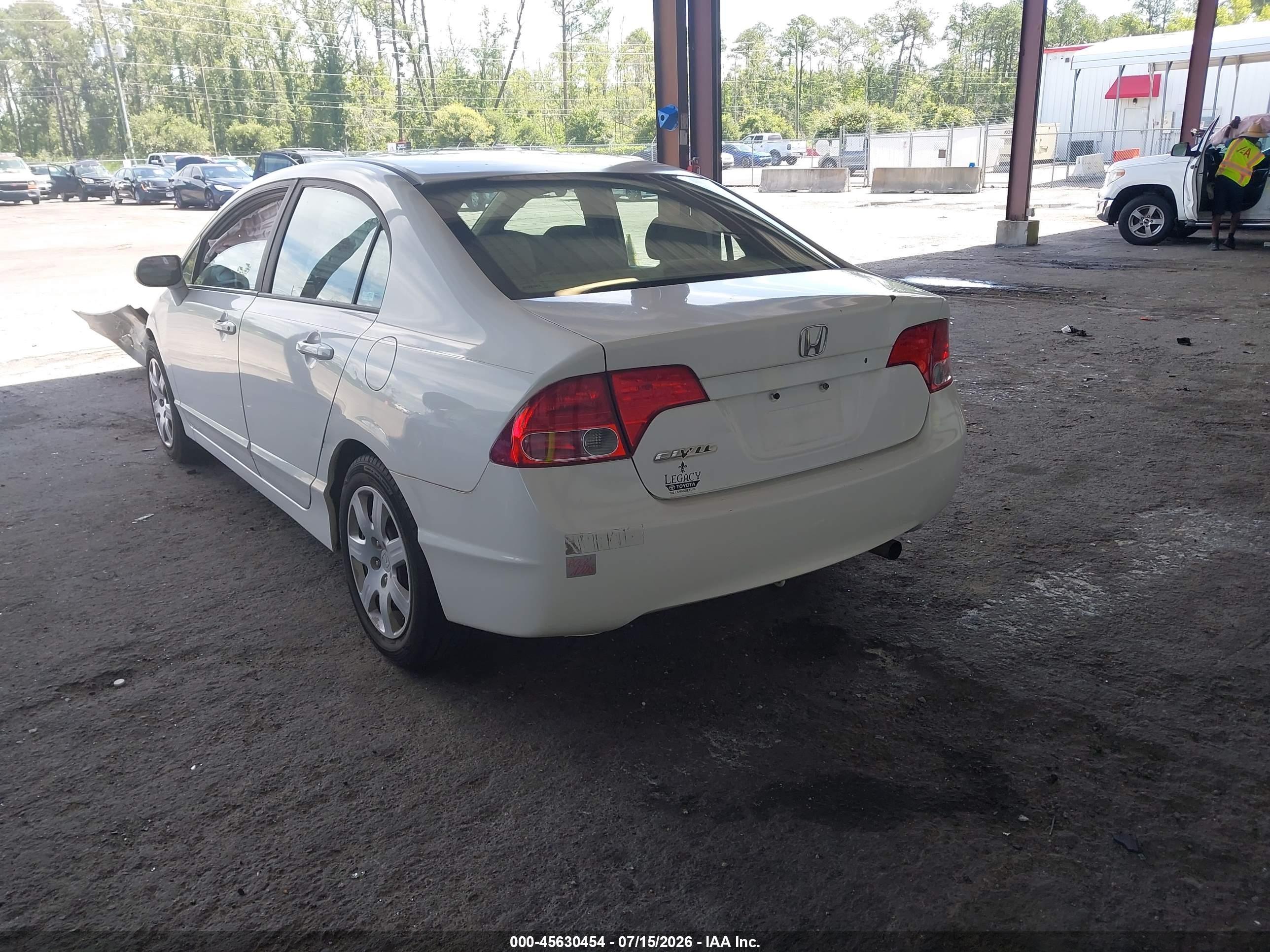 2008 Honda Civic Lx White vin: 1HGFA16558L112997