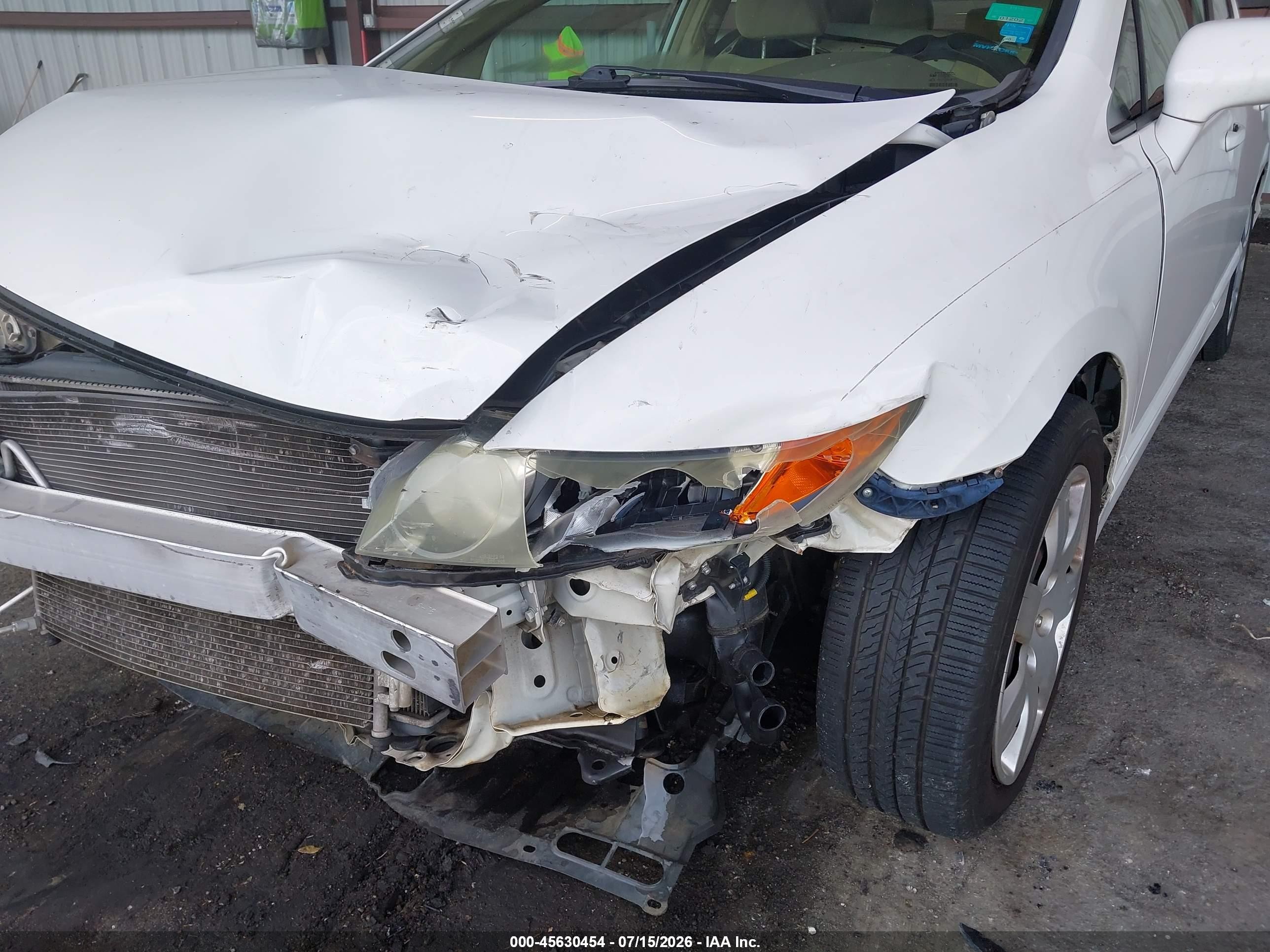2008 Honda Civic Lx White vin: 1HGFA16558L112997
